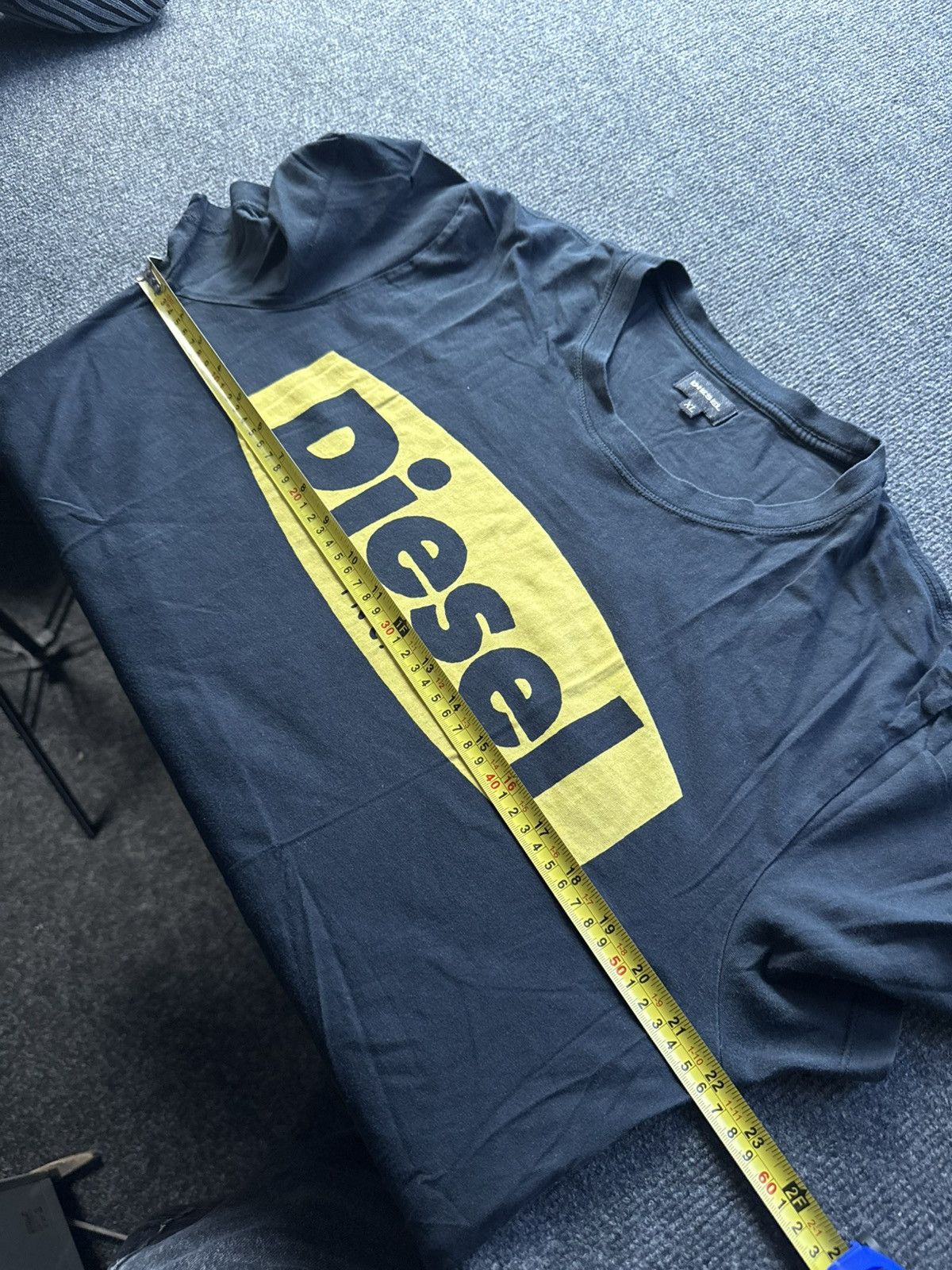 Diesel 00s Luxury Diesel Logo Retro Faded T Shirt Black Y2K Tee Size US XL / EU 56 / 4 - 20 Thumbnail