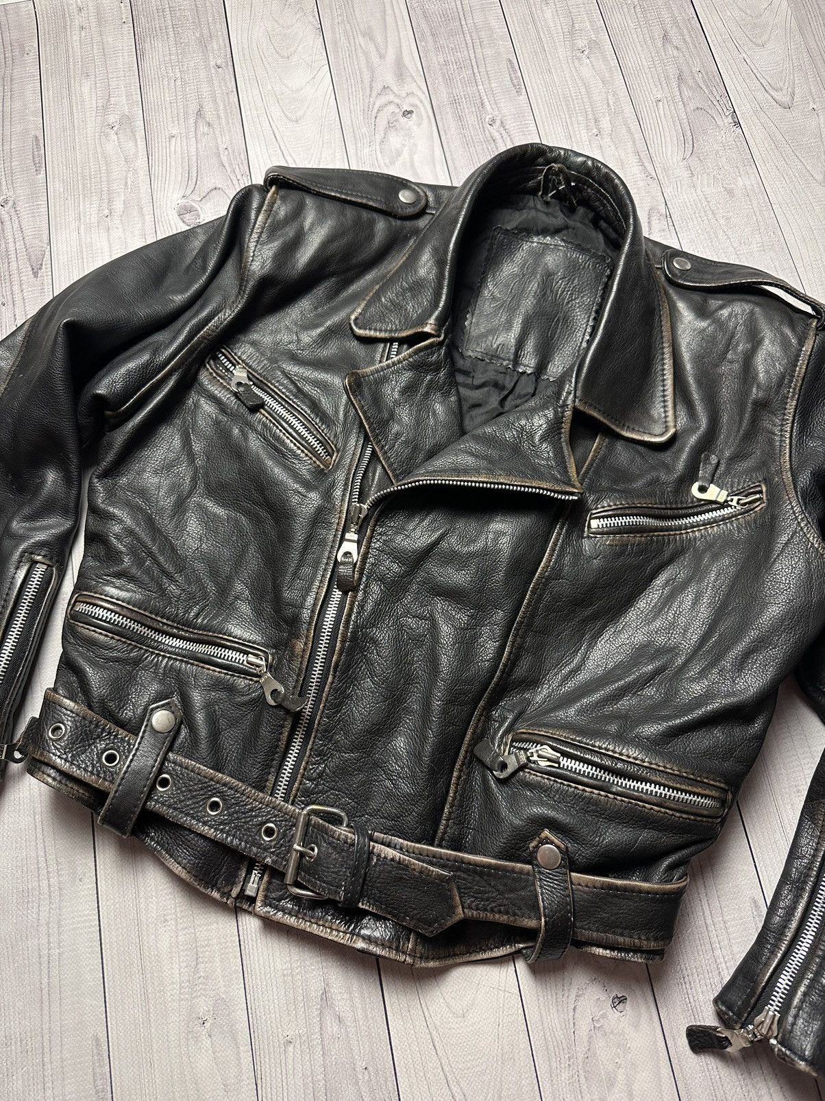 Other Vintage natural leather jacket women’s S/M brown fade rare Size M / US 6-8 / IT 42-44 - 2 Thumbnail