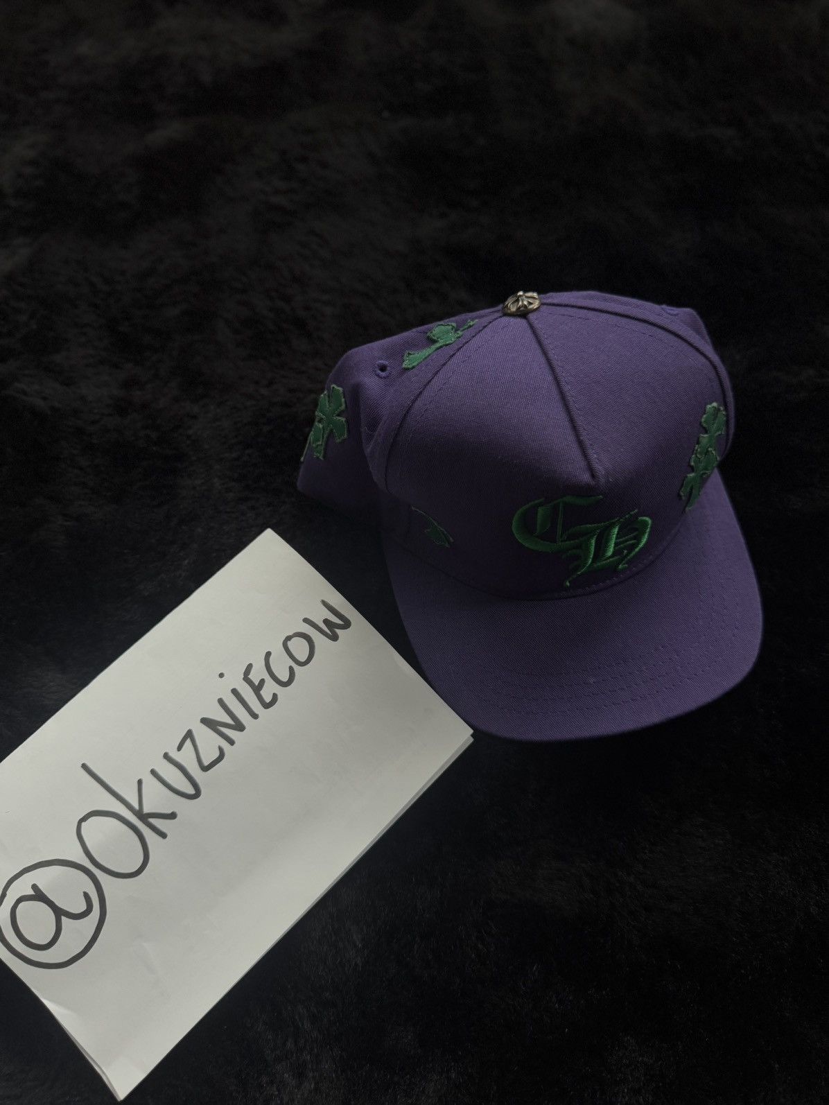 Chrome Hearts Chrome Hearts Cross Patch Trucker Hat Purple Green Size ONE SIZE - 2 Thumbnail