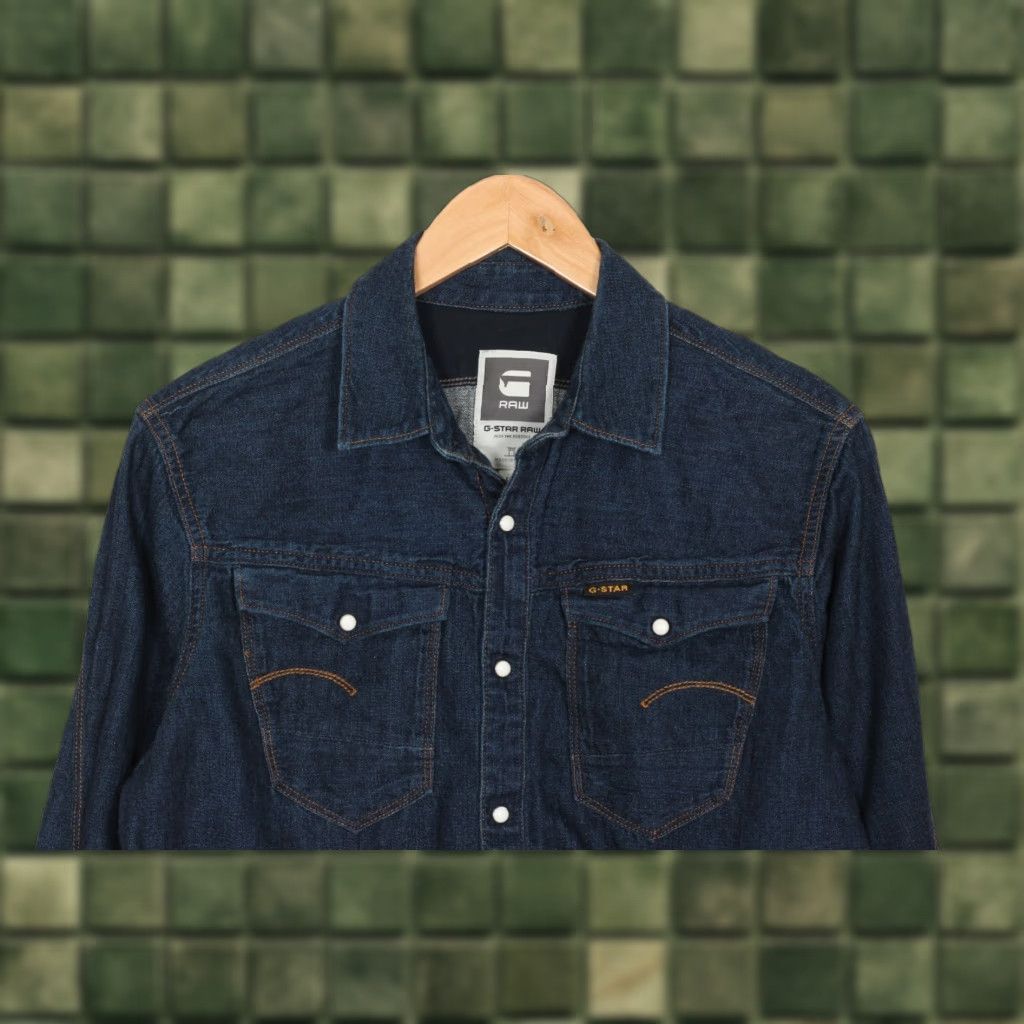 G-Star G-Star ARC 3D Denim Shirt Men L Long Sleeve Slim Fit Shirt Size US L / EU 52-54 / 3 - 1 Thumbnail