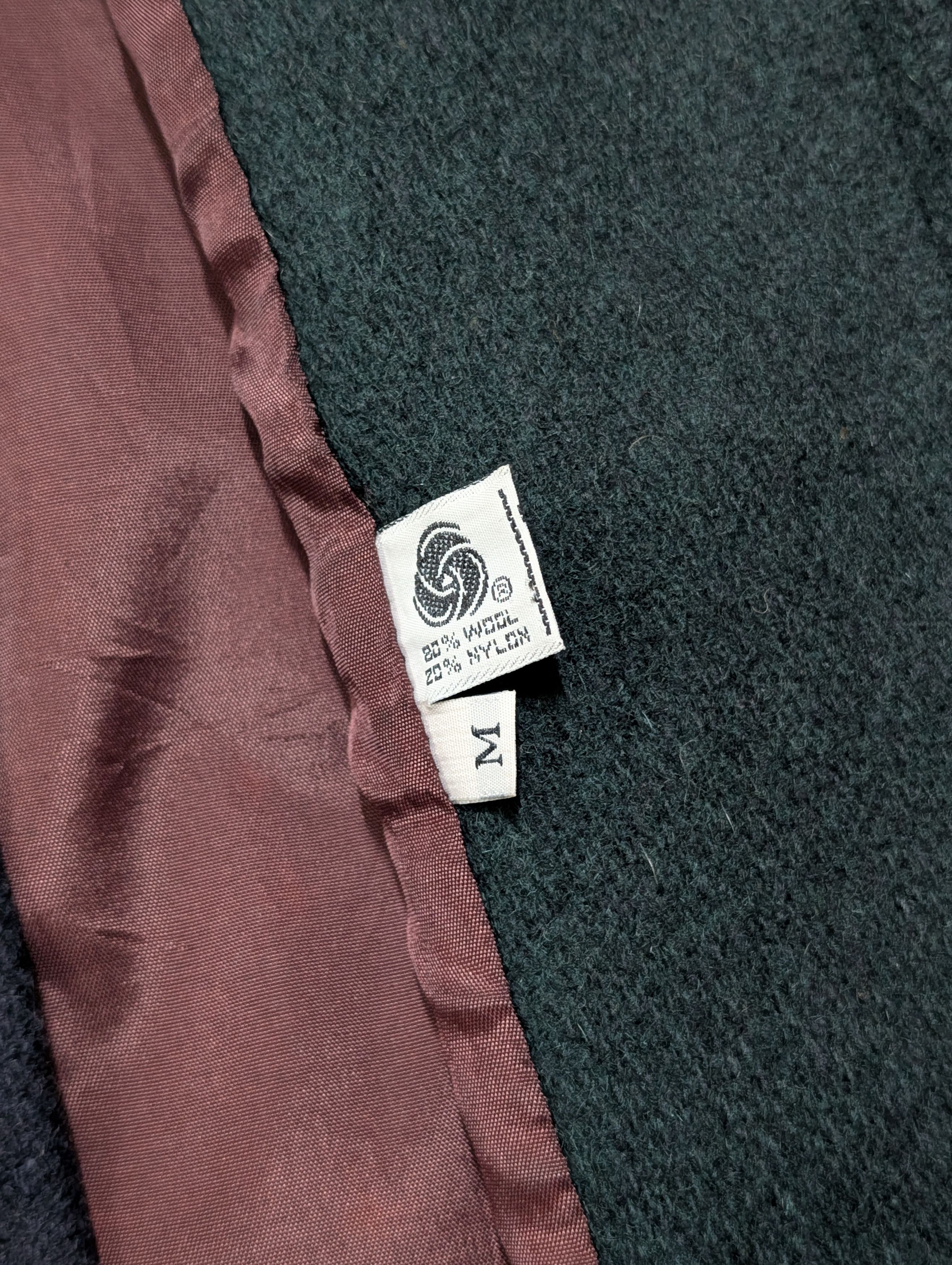 Other Vintage 80 Braetan Classic Wool Coat Long Colourblock Jacket Size US M / EU 48-50 / 2 - 9 Thumbnail