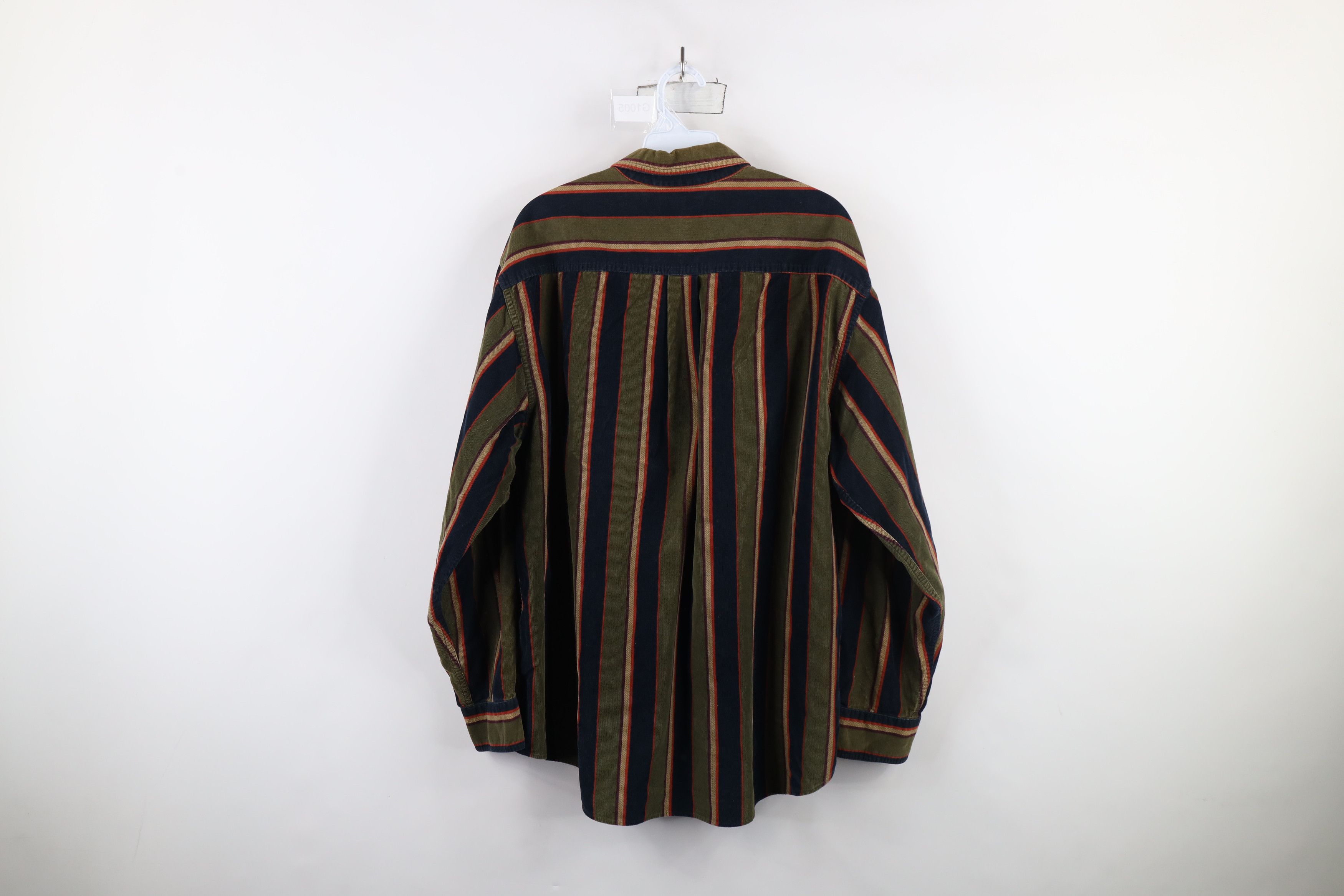 Vintage Vintage 90s Streetwear Block Corduroy Button Down Shirt Size US L / EU 52-54 / 3 - 12 Thumbnail