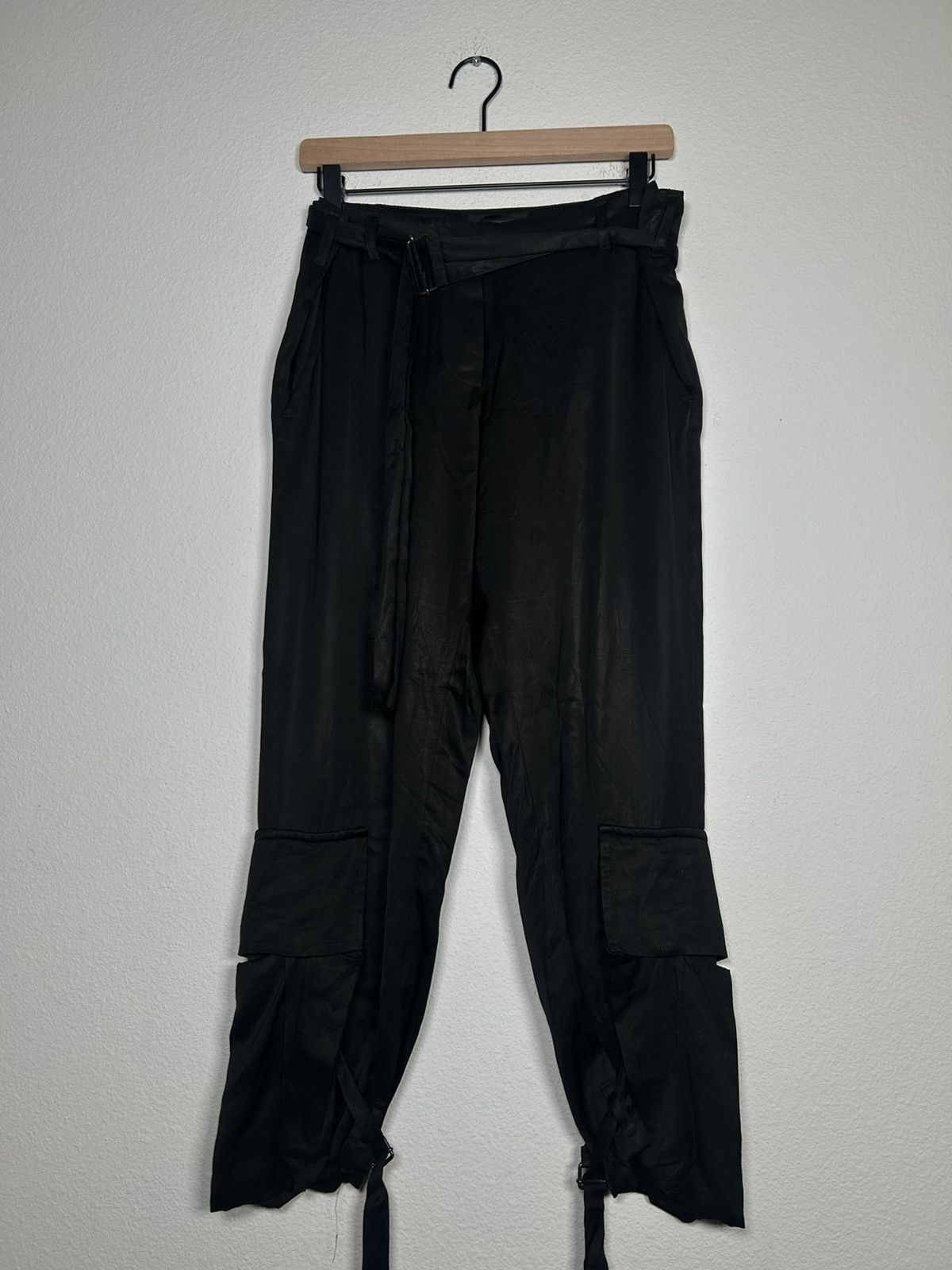 Ann Demeulemeester Satin Bondage Parachute Pants Size US 32 / EU 48 - 1 Thumbnail