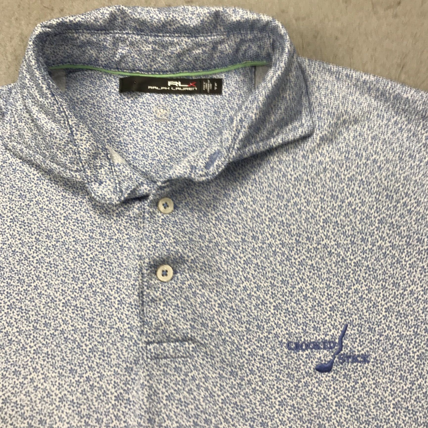RLX Ralph Lauren RLX Ralph Lauren Polo Shirt Mens Small Blue Wicking Floral Golf Crooked Stick Polo Shirt RLX Mens S Blue Floral Golf Polo Shirt Size US S / EU 44-46 / 1 - 2 Thumbnail