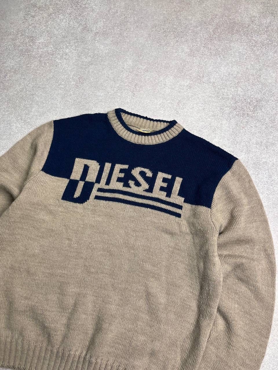 Diesel × Vintage VINTAGE DIESEL AVANTGARDE BIG KNIT SWEATER Y2K XL Size US L / EU 52-54 / 3 - 2 Thumbnail