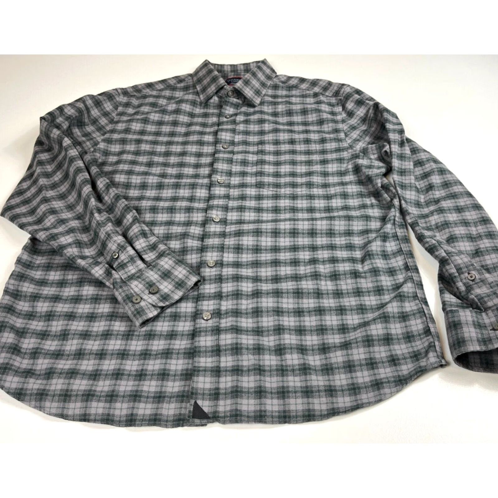 UNTUCKit UNTUCKit Parducci Button-Up Shirt Plaid XL Gray Cotton Long Sleeve Mens Size US XL / EU 56 / 4 - 4 Thumbnail