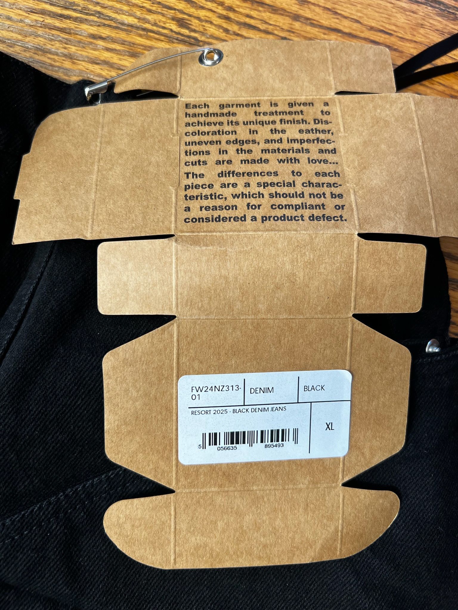 Natasha Zinko Denim Jeans (NZ313-01-BLACK) Size US 37 - 3 Thumbnail