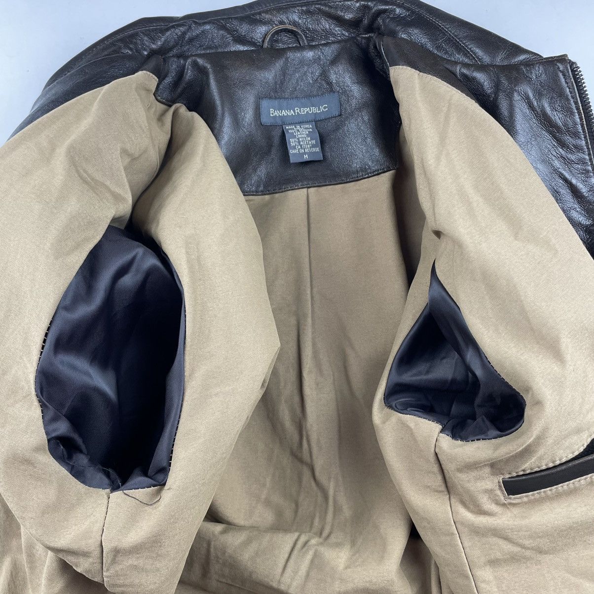 Banana Republic VTG 90’s BANANA REPUBLIC MENS TAN SOFT LEATHER JACKET SIZE M Size US M / EU 48-50 / 2 - 16 Thumbnail