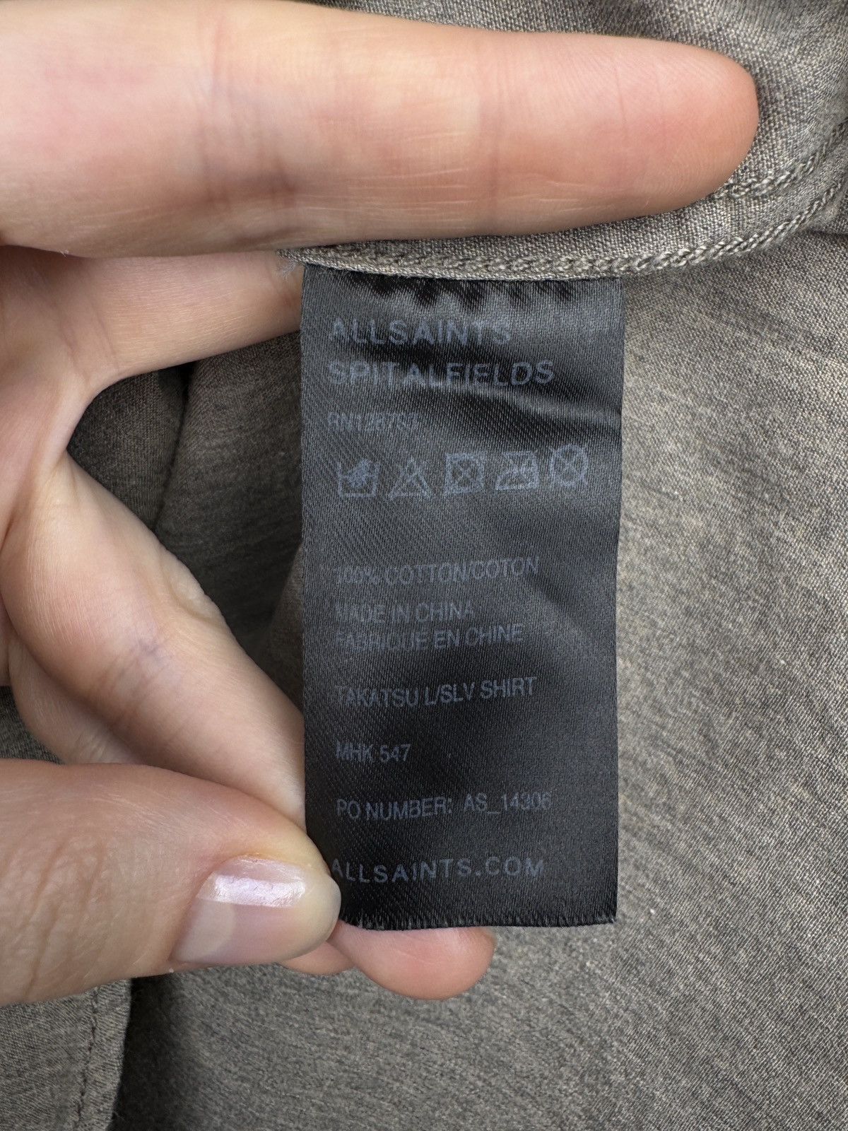 Allsaints Allsaints Takatsu Long sleeve Japanese half buttoned shirt S Size US S / EU 44-46 / 1 - 9 Thumbnail