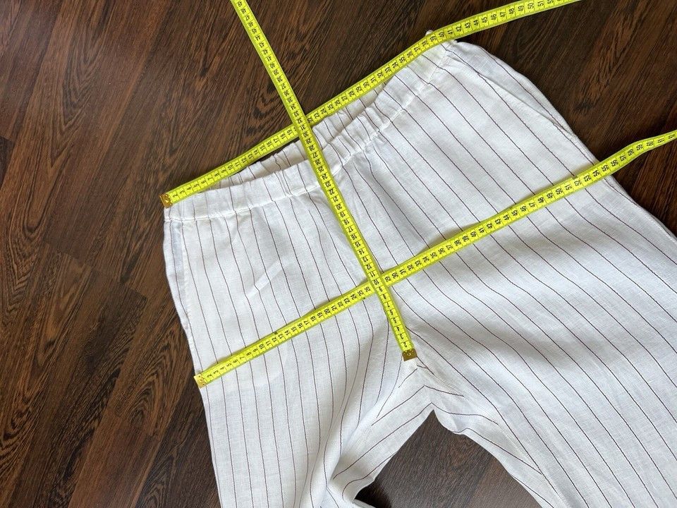 Other Persona by Marina Rinaldi Linen Blend Pants White US 10 Size 32" / US 10 / IT 46 - 16 Thumbnail