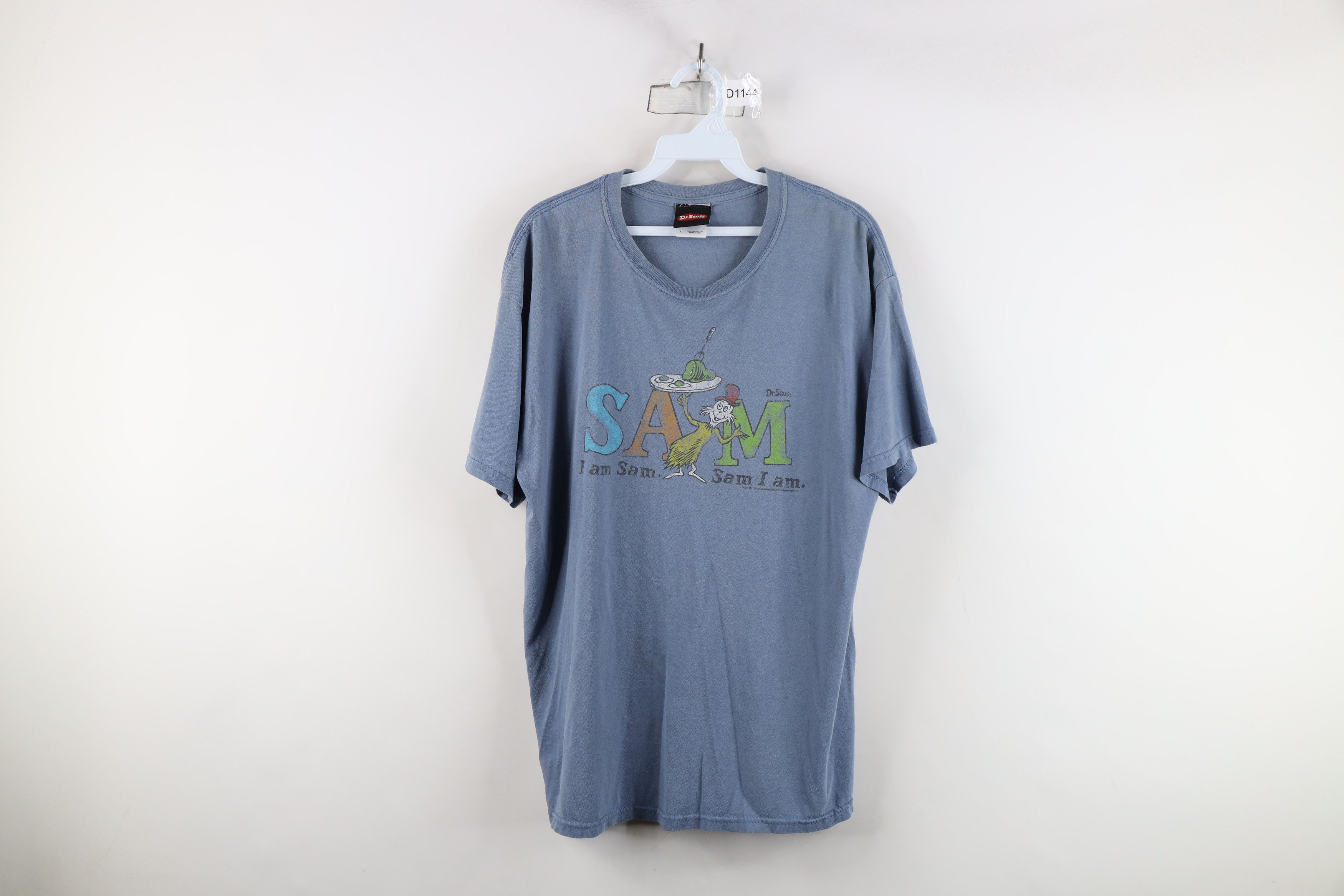 Vintage Vintage Y2K Dr Seuss Sam I Am Short Sleeve T-Shirt Blue Size US L / EU 52-54 / 3 - 1 Thumbnail