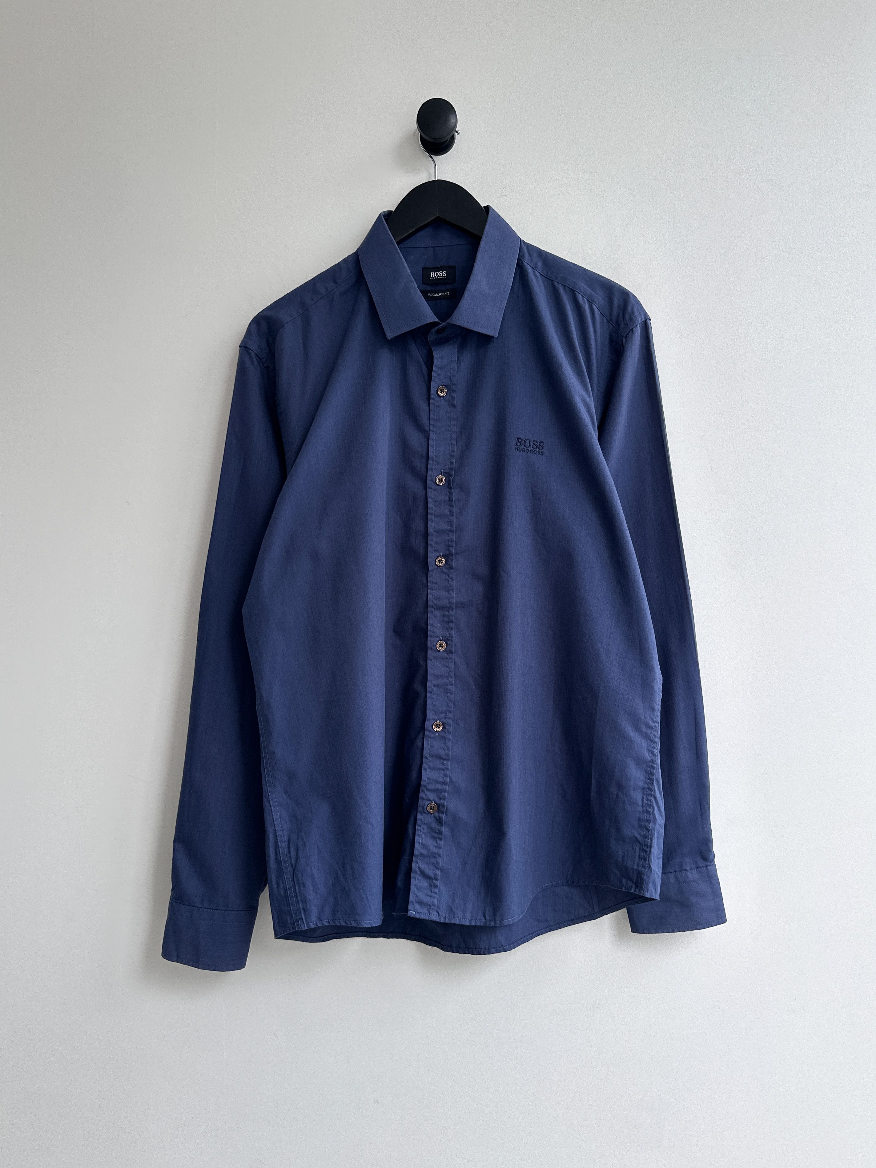 Hugo Boss Hugo Boss Blue Shirt Button Up Size US XL / EU 56 / 4 - 1 Thumbnail