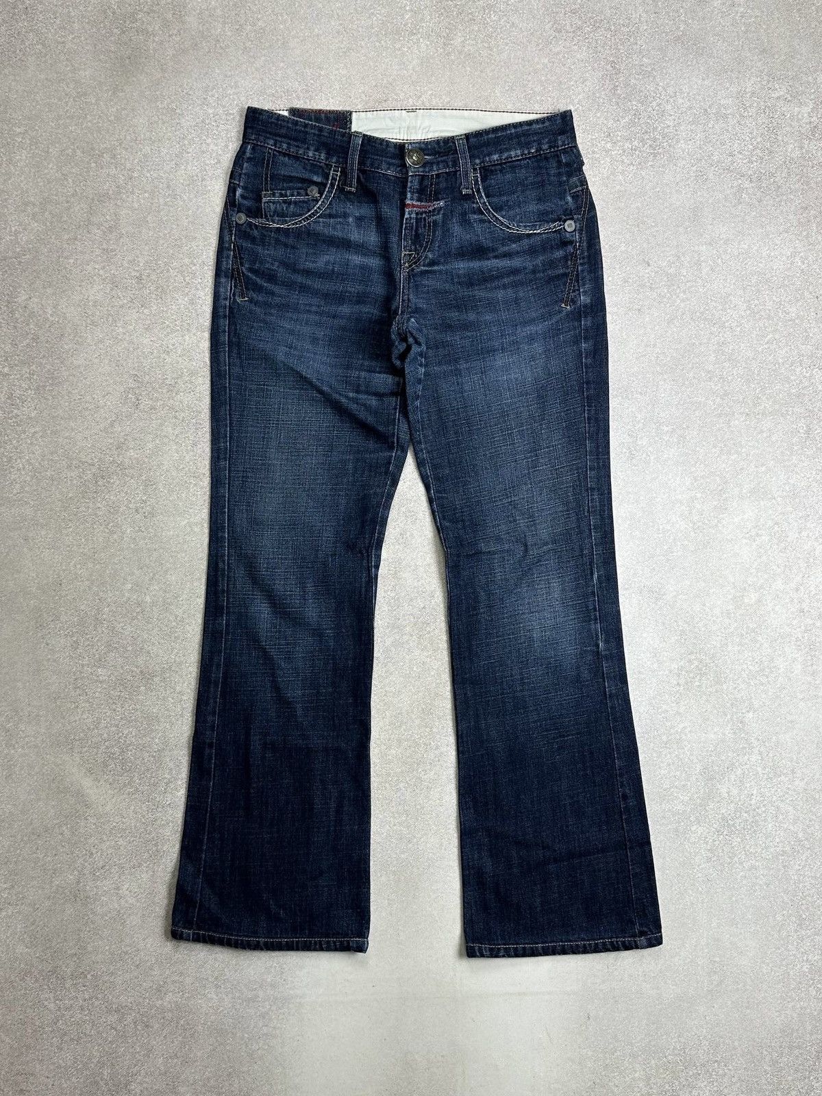 Marithe + Francois Girbaud Vintage MFG Marithe Francois Girbraud Womans Flared Jeans 29 Size 29" - 4 Thumbnail
