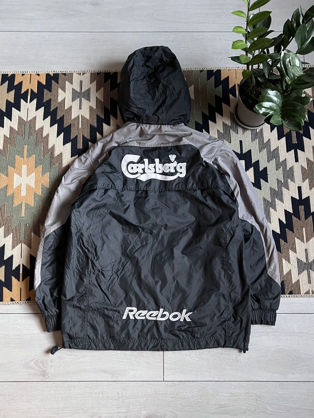 Reebok Vintage Reebok Gray Liverpool F.C. Carlsberg Jacket
