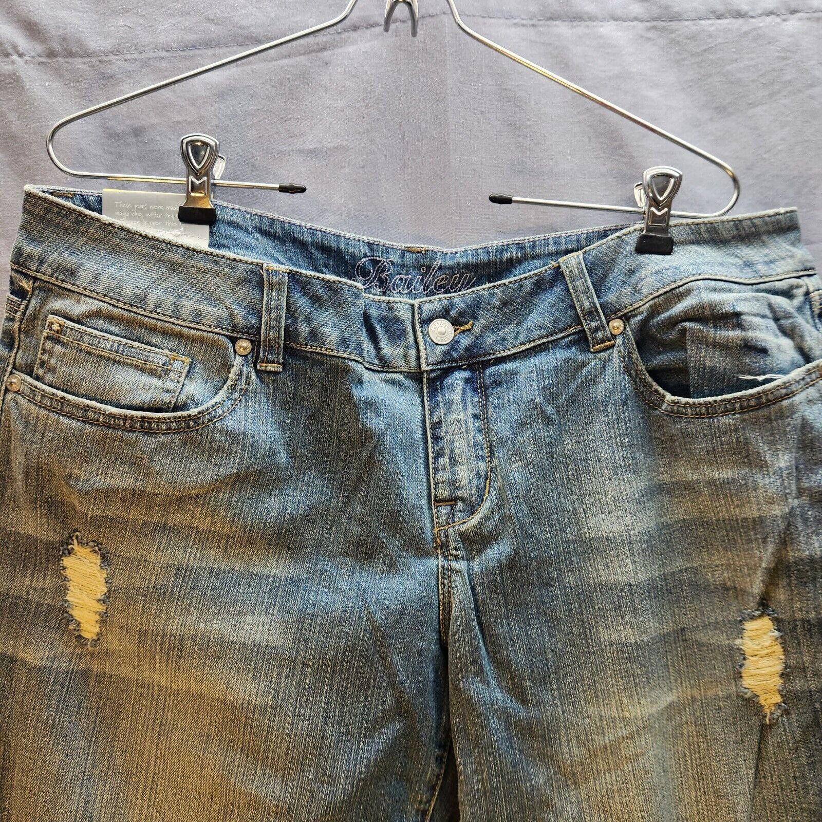 Designer NWT Deliahs Bailey Cuffed Cropped Jeans Size 15/16 New Size 38" / US 16 / IT 52 - 2 Thumbnail