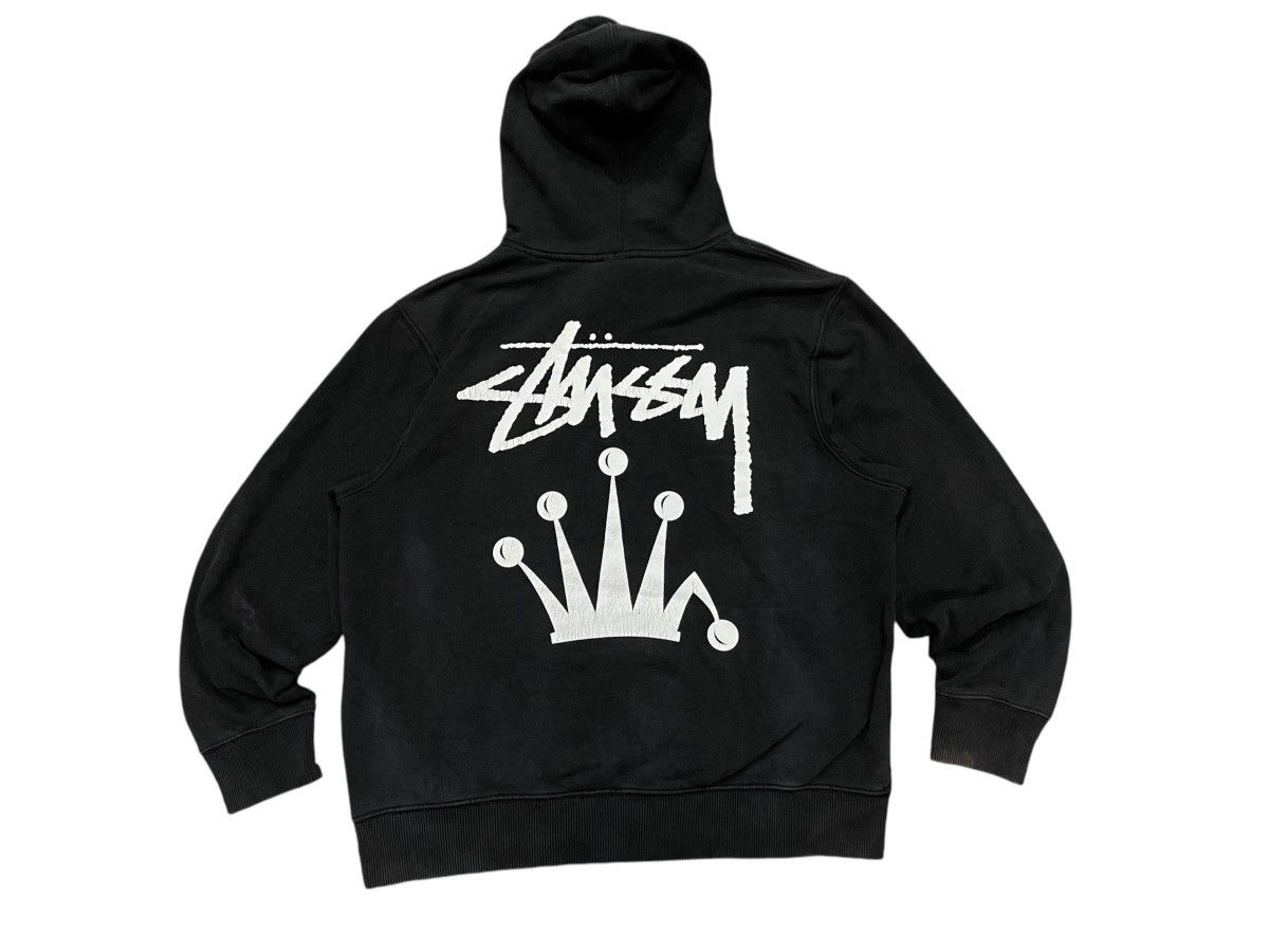 Stussy 2000s STUSSY CROWN SUN FADED HOODIE RARE DESIGN Size US M / EU 48-50 / 2 - 3 Thumbnail