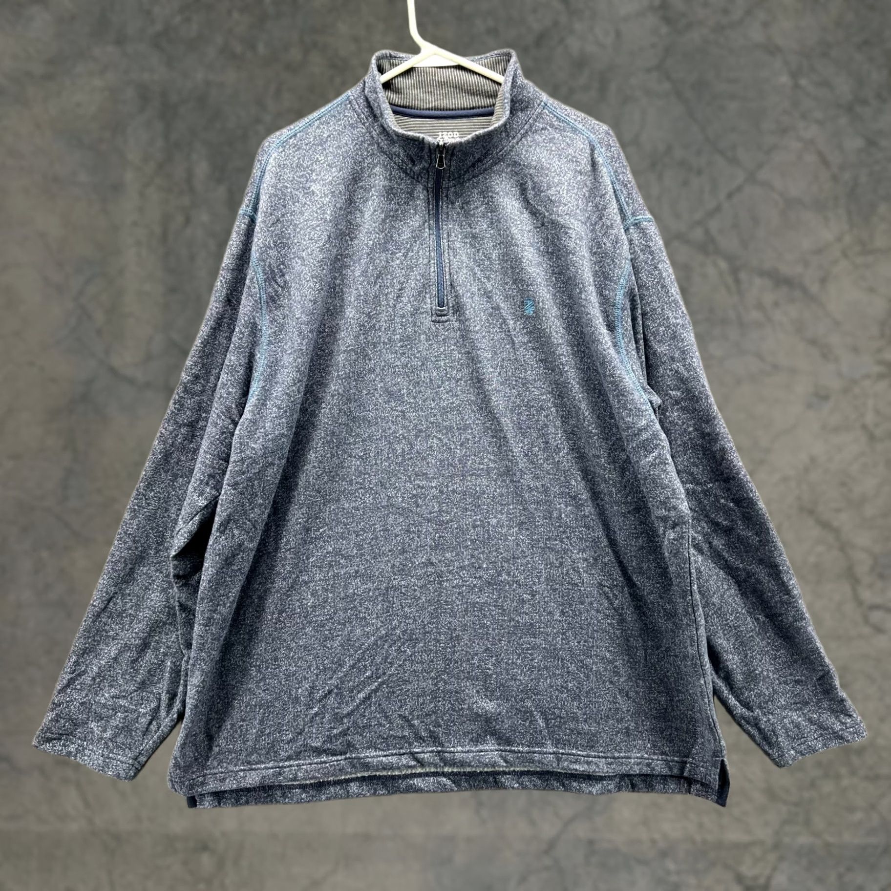 Izod VINTAGE Izod Sweater Men 2XL Blue Pullover 1/4 Zip Fleece Classic Logo Knit Shirt Size US XXL / EU 58 / 5 - 1 Thumbnail