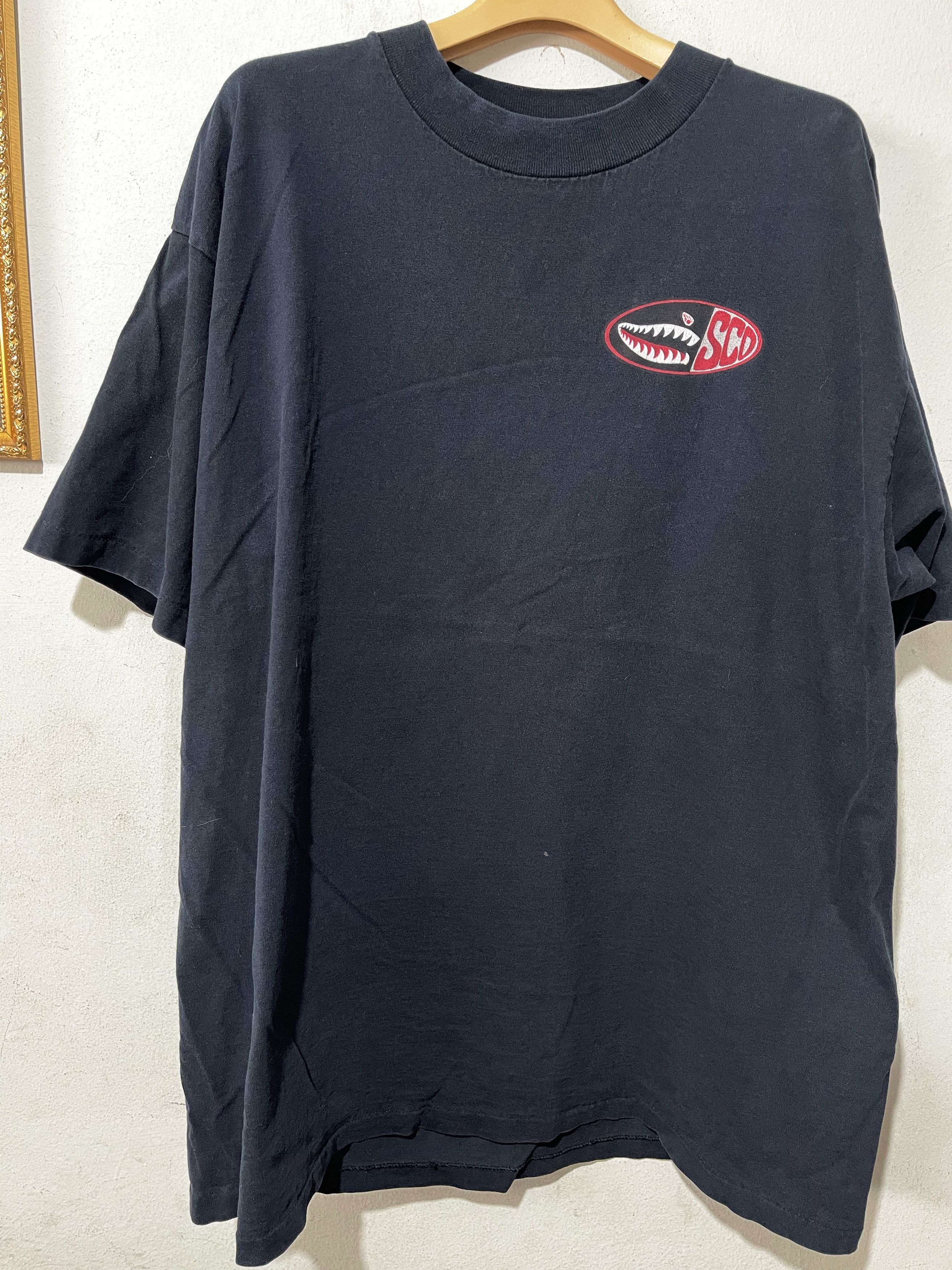 Arts & Science × Vintage Vintage 90s Shark Shrit Size US XL / EU 56 / 4 - 4 Thumbnail