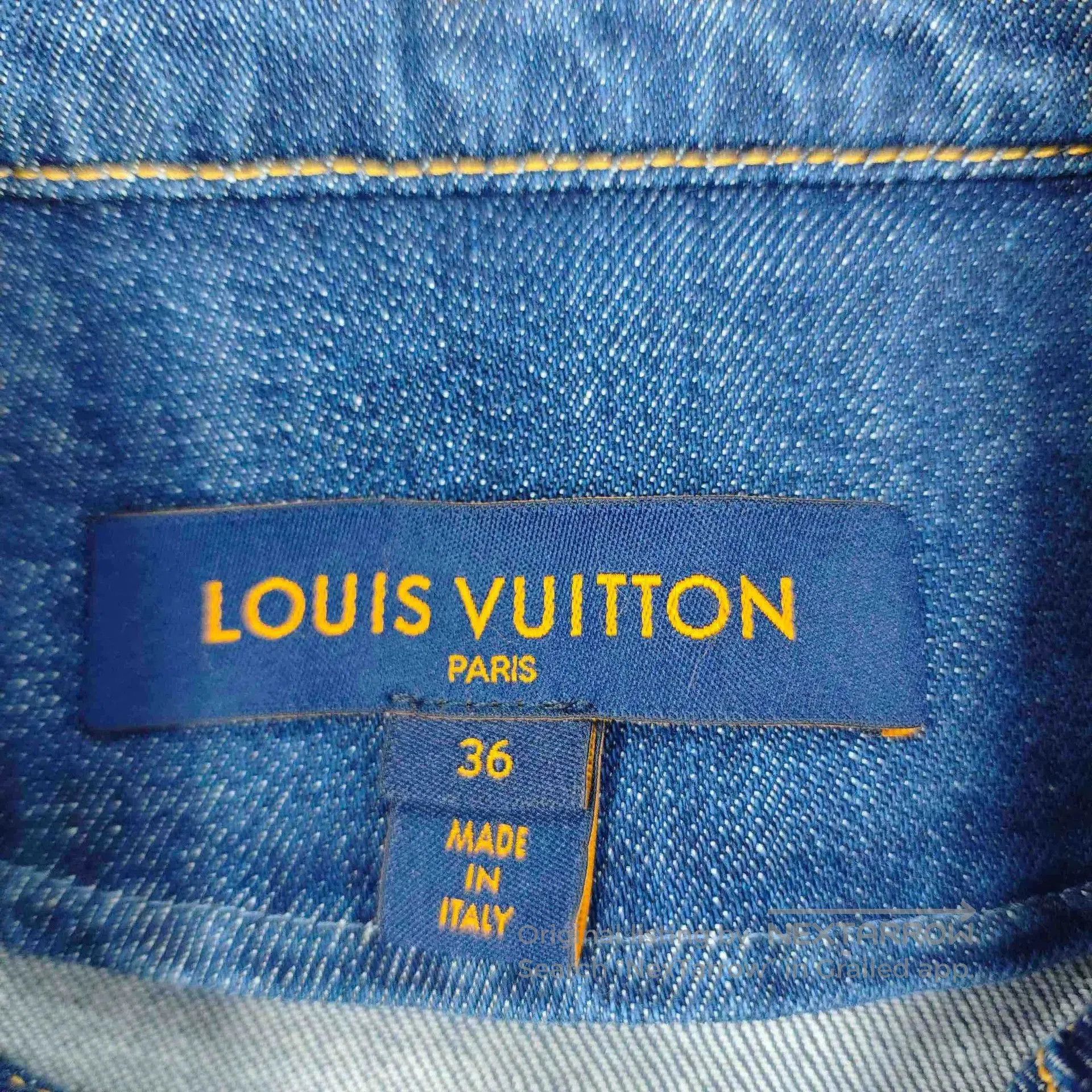 Louis Vuitton LV Washed Blue Denim Jacket with Metal Label. Size US XS / EU 42 / 0 - 5 Thumbnail