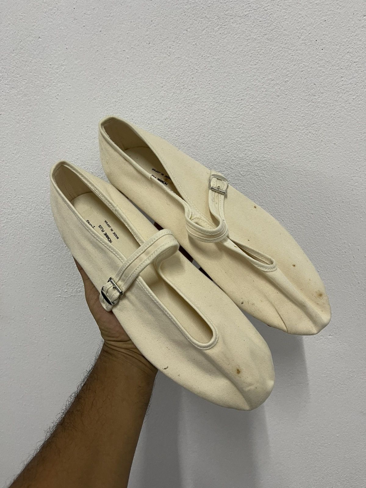 Comme des Garcons × Designer × Japanese Brand Mary Jane Ballet Flats COMME des GARÇONS HOMME PLUS Size US 10.5 / EU 43-44 - 13 Thumbnail