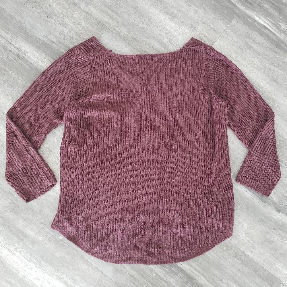 Designer Dark Burgundy CR Oversized Vneck Size XL / US 12-14 / IT 48-50 - 2 Thumbnail
