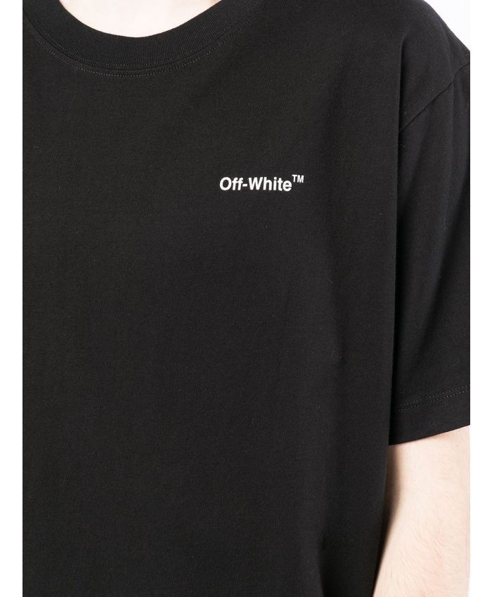 Off-White o1gr1nt1124 Wave Diag Slim S/S T-Shirt in Black Size US XS / EU 42 / 0 - 4 Thumbnail