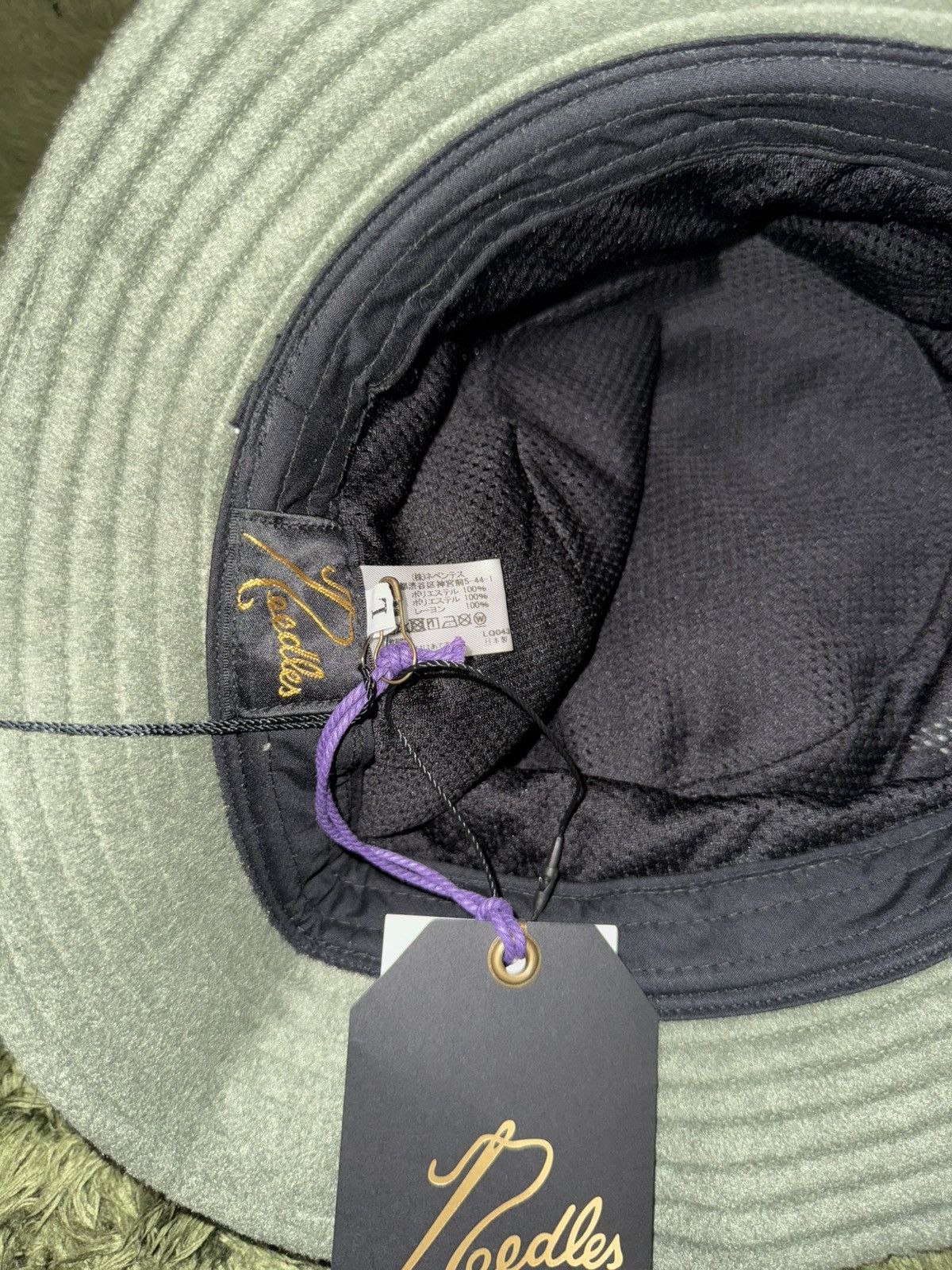 Needles [L] Needles Poly Fleece Embroidered Logo Bucket Hat Green Size ONE SIZE - 7 Thumbnail