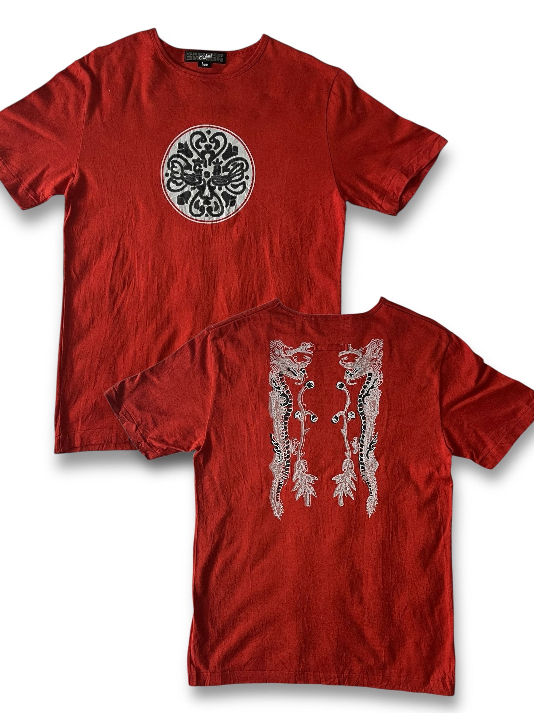 Gaultier Homme Objet Jean Paul Gaultier Double Dragon Backhit Tshirt Size US S / EU 44-46 / 1 - 1 Thumbnail