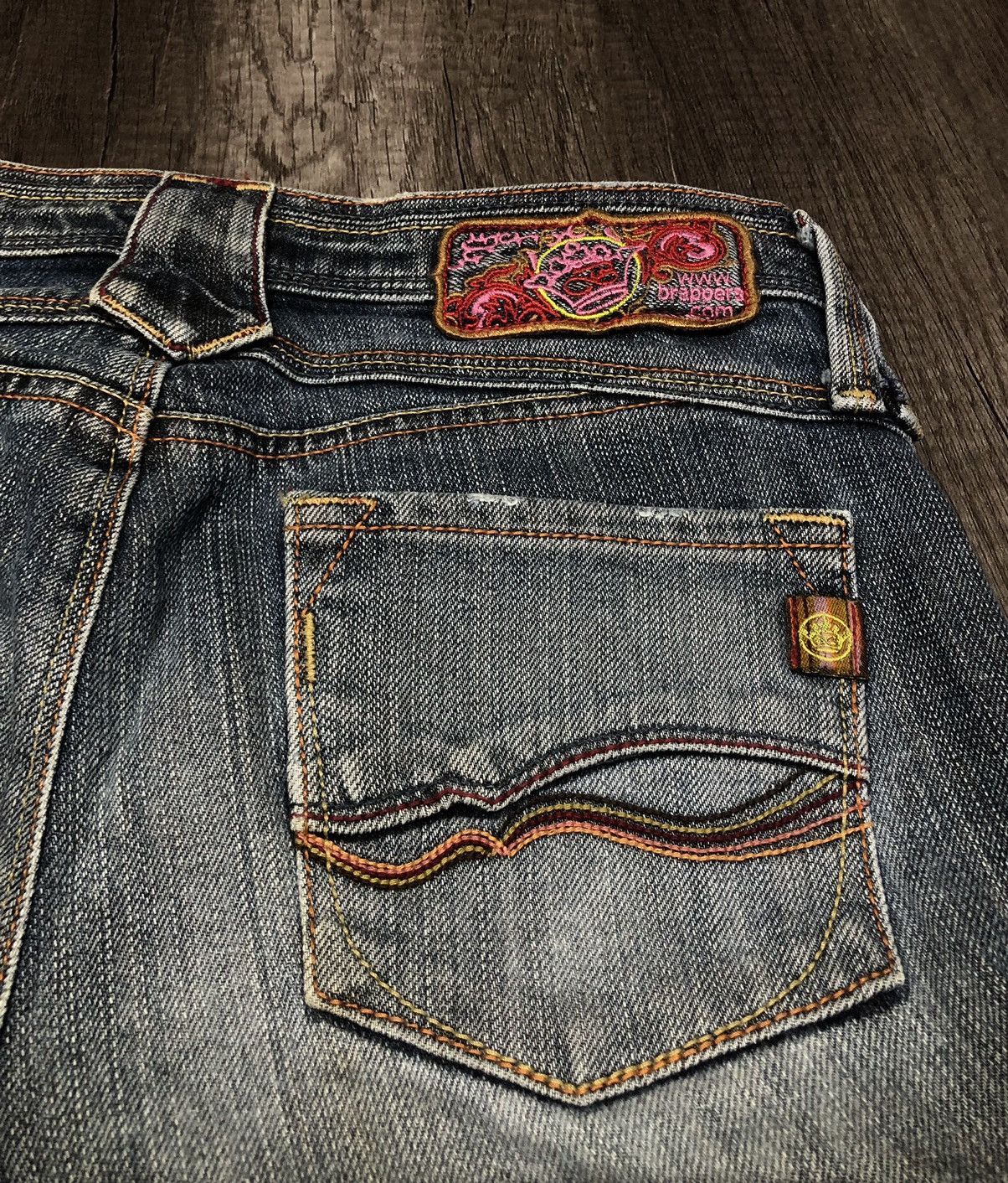 Japanese Brand Brappers Flare Japanese Jeans Cargo Style Size 28" / US 6 / IT 42 - 16 Thumbnail