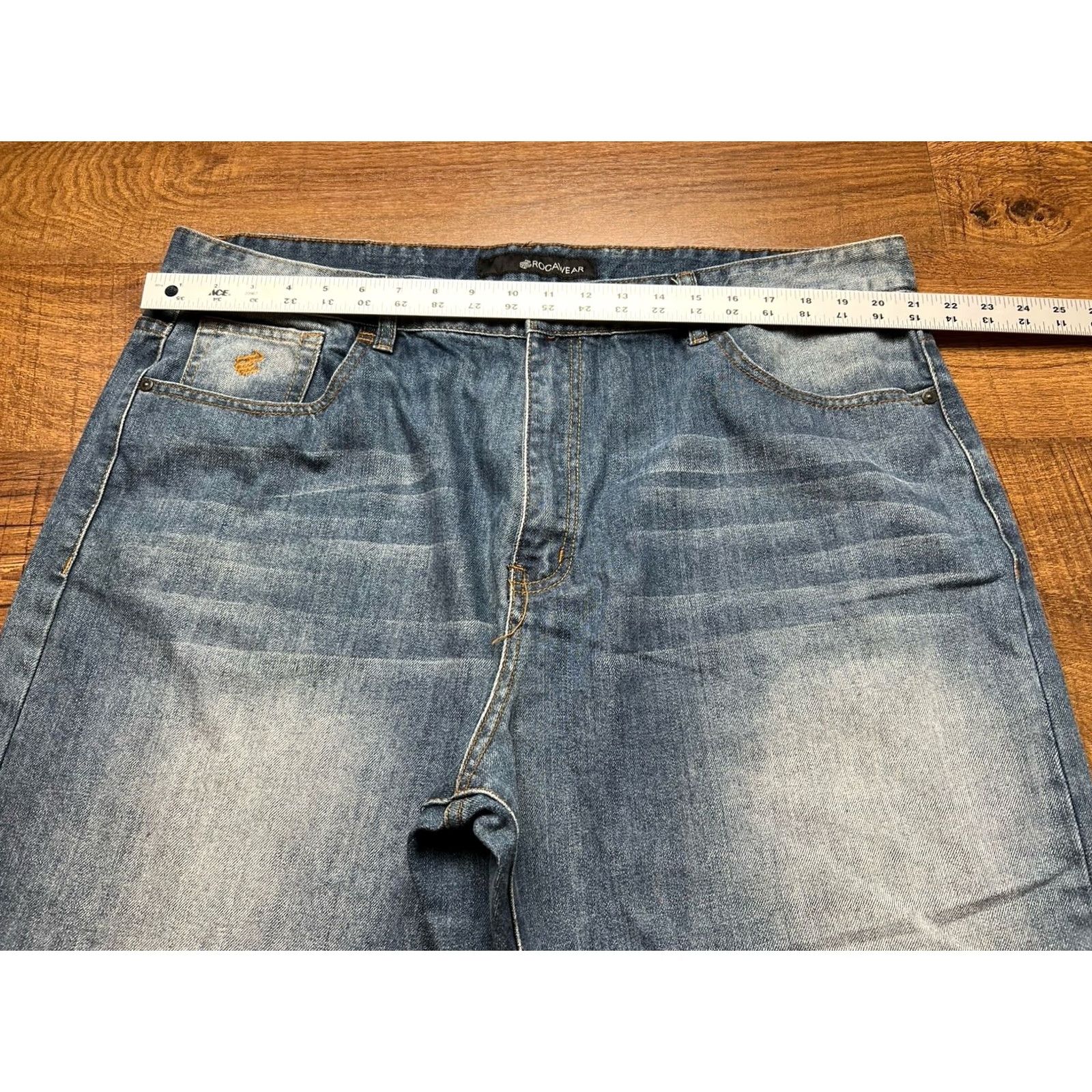 Rocawear VINTAGE Rocawear Baggy Jeans Mens 42x31 Blue Wide-Leg Grunge Skater Size US 42 / EU 58 - 7 Thumbnail