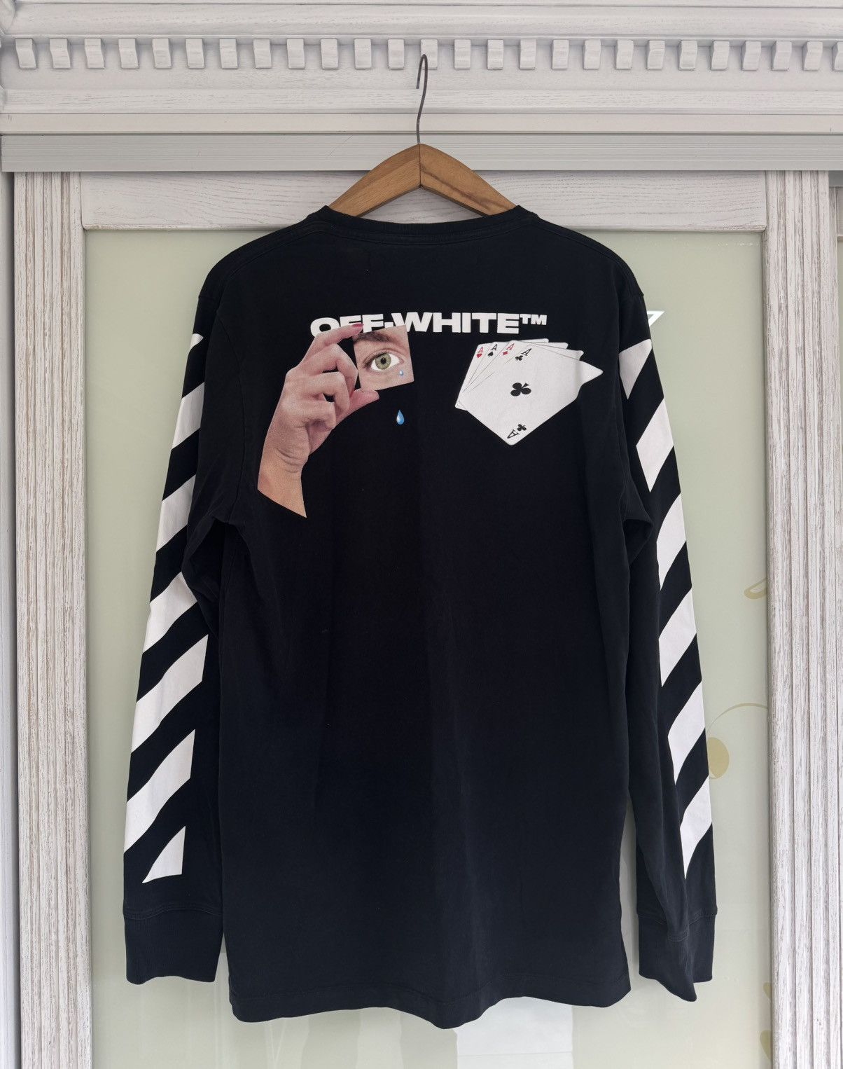 Off-White Off White x Virgil Abloh Hand Card Long Sleeve Tee Black Size US L / EU 52-54 / 3 - 1 Thumbnail