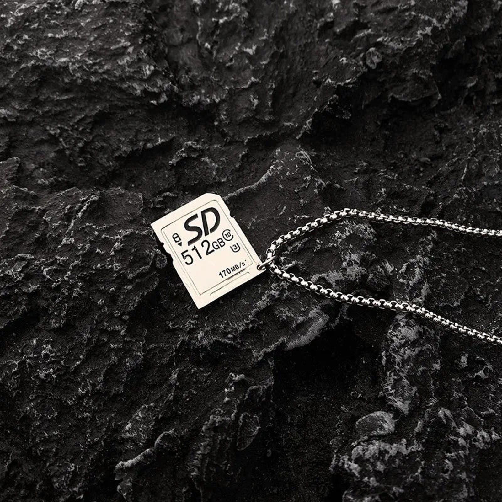 Jewelry SD Card Memory Card Pendant Necklace Size ONE SIZE - 4 Thumbnail