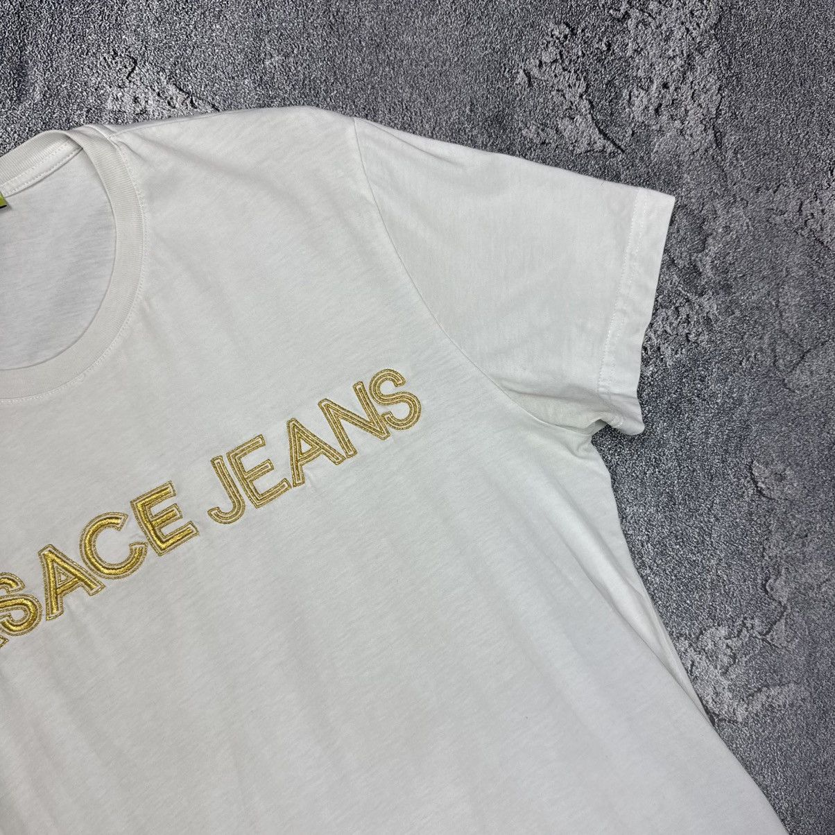 Versace Versace Jeans T-Shirt Big Logo White/Gold Luxury Lize XL Size US XL / EU 56 / 4 - 4 Thumbnail
