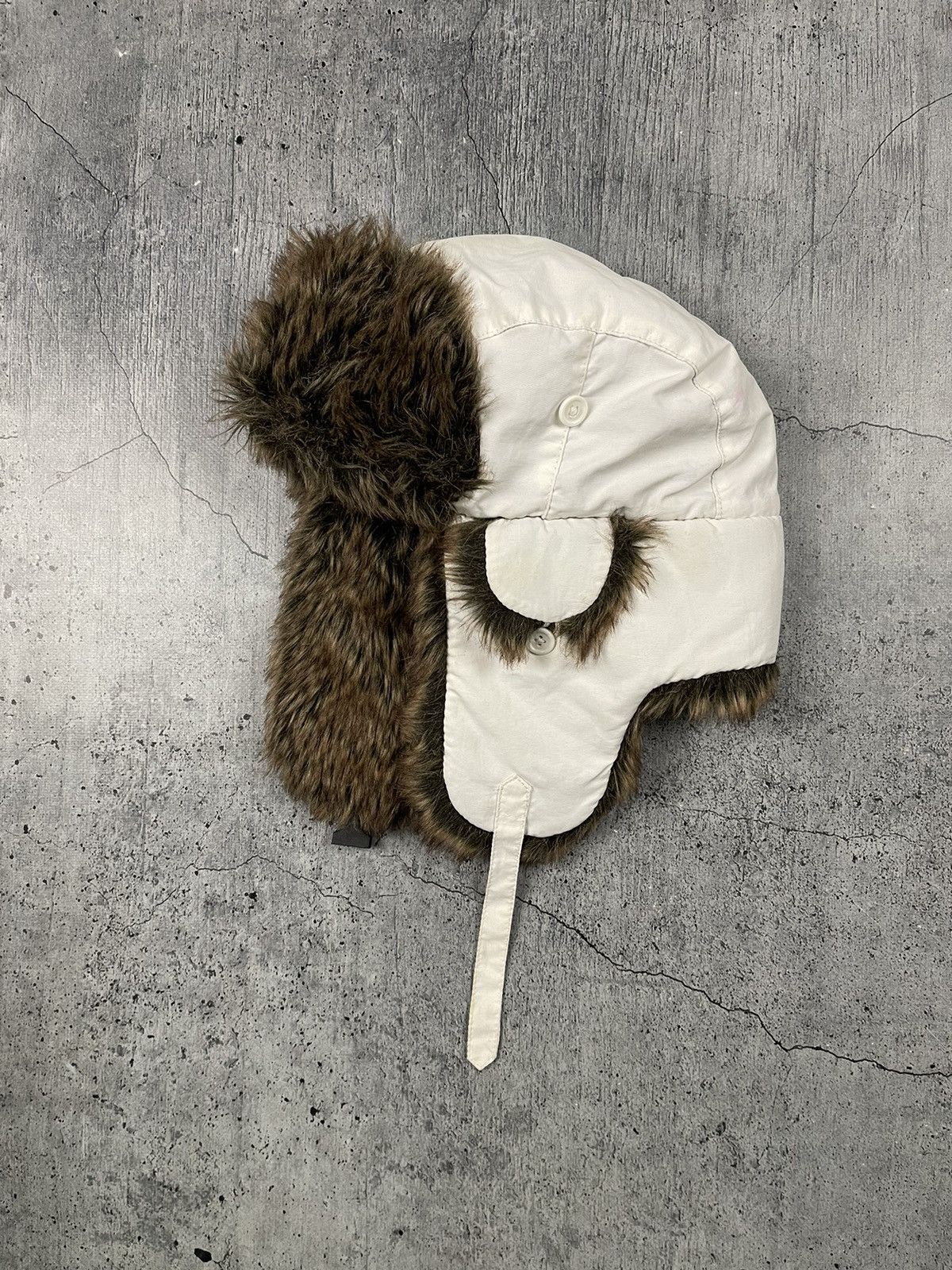 Japanese Brand × Vintage Vintage Crazy Y2k Mohair Fuzzy Hat Ushanka Punk Huge Size ONE SIZE - 1 Thumbnail