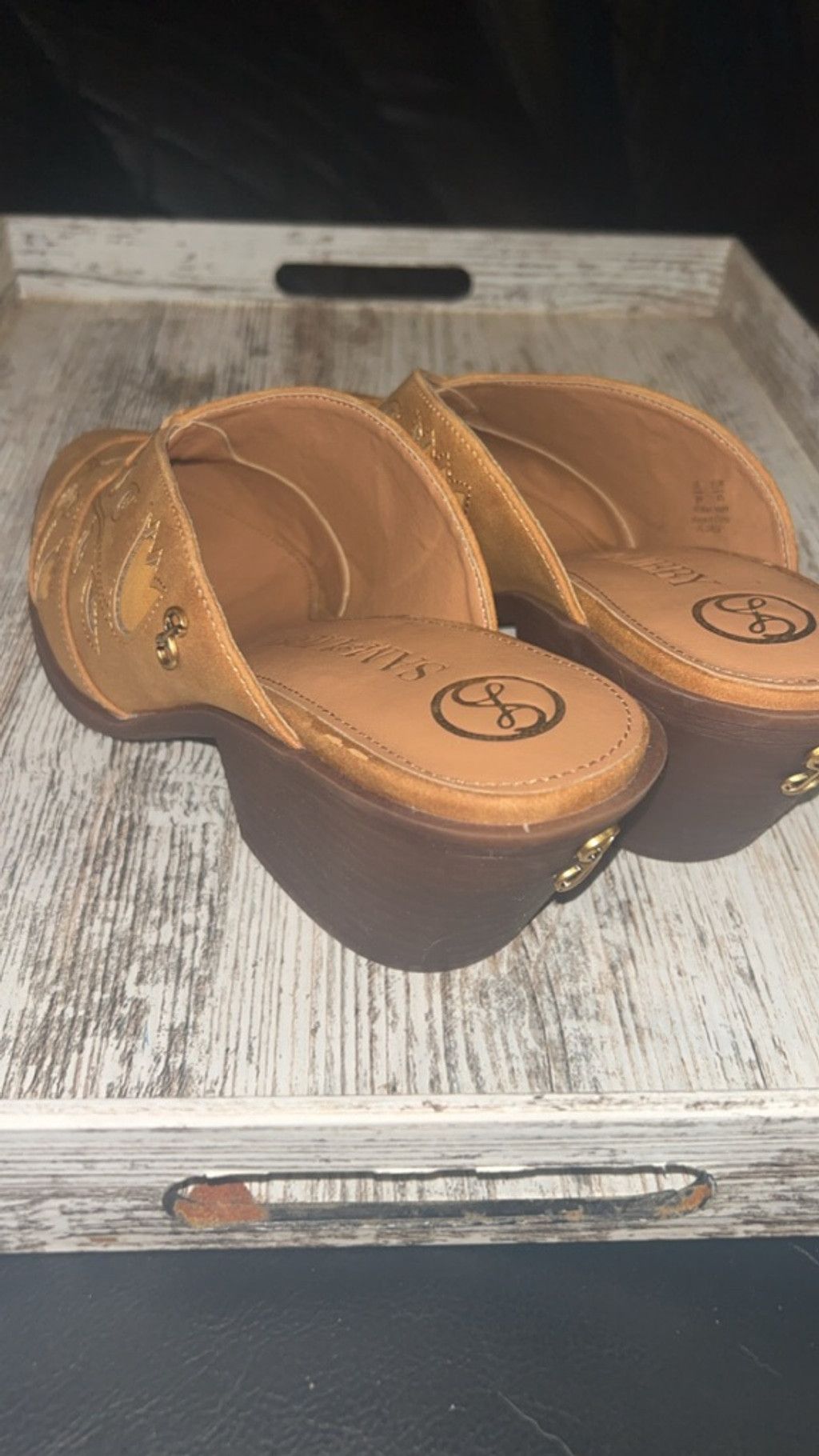 Other Women's Sam & Libby Brown Embroidered Mules Size 9 Size US 9 / IT 39 - 5 Thumbnail