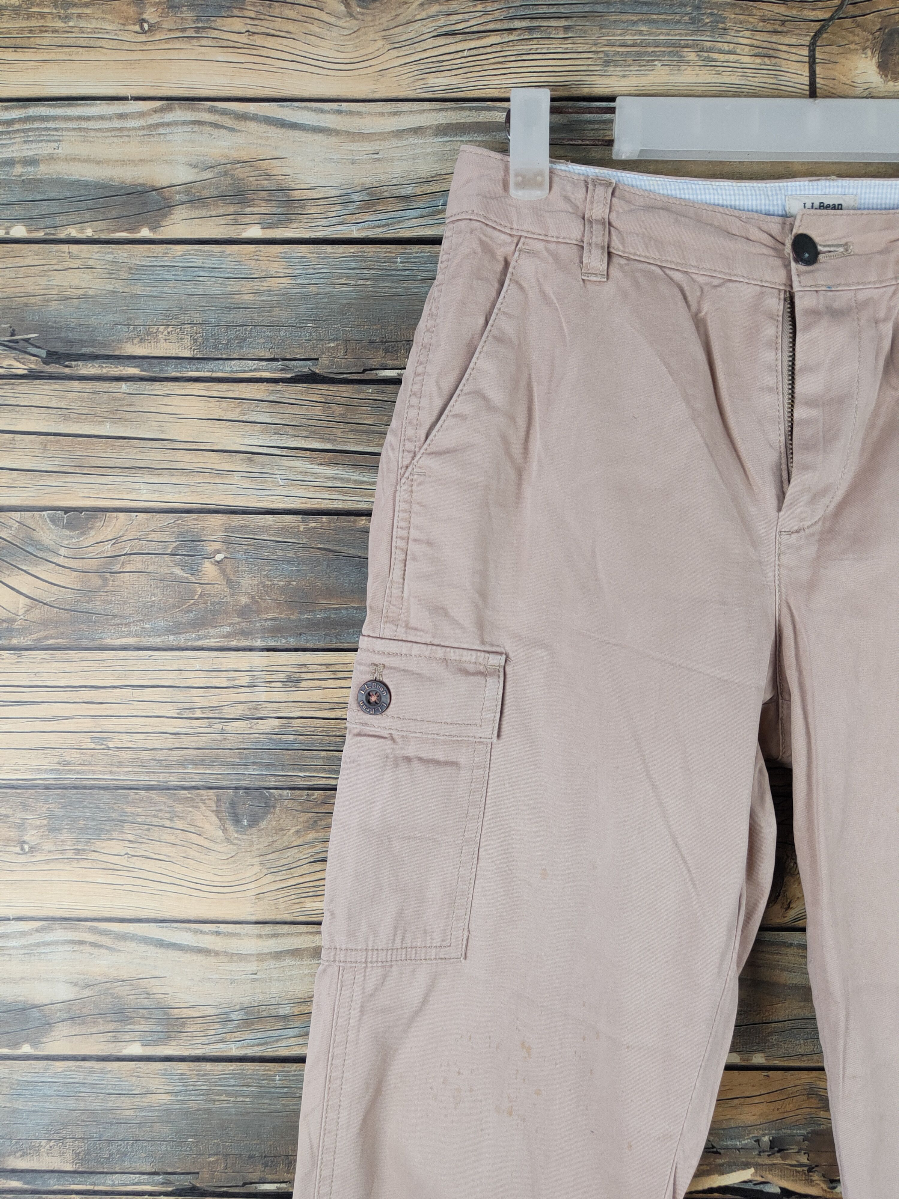 L.L. Bean DL L.L.Bean Beige Multipocket Cargo Pants #2363 Size US 28 / EU 44 - 3 Thumbnail