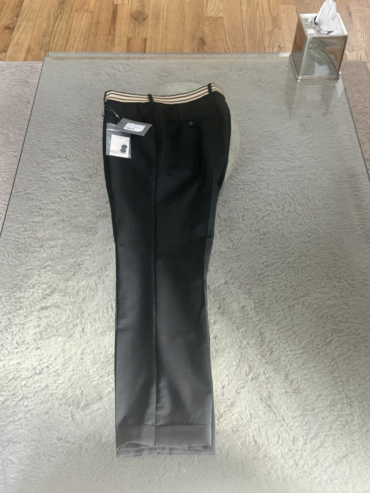 Alexander McQueen Alexander McQueen Branded Black Trouser / Pant Size 42R - 1 Thumbnail