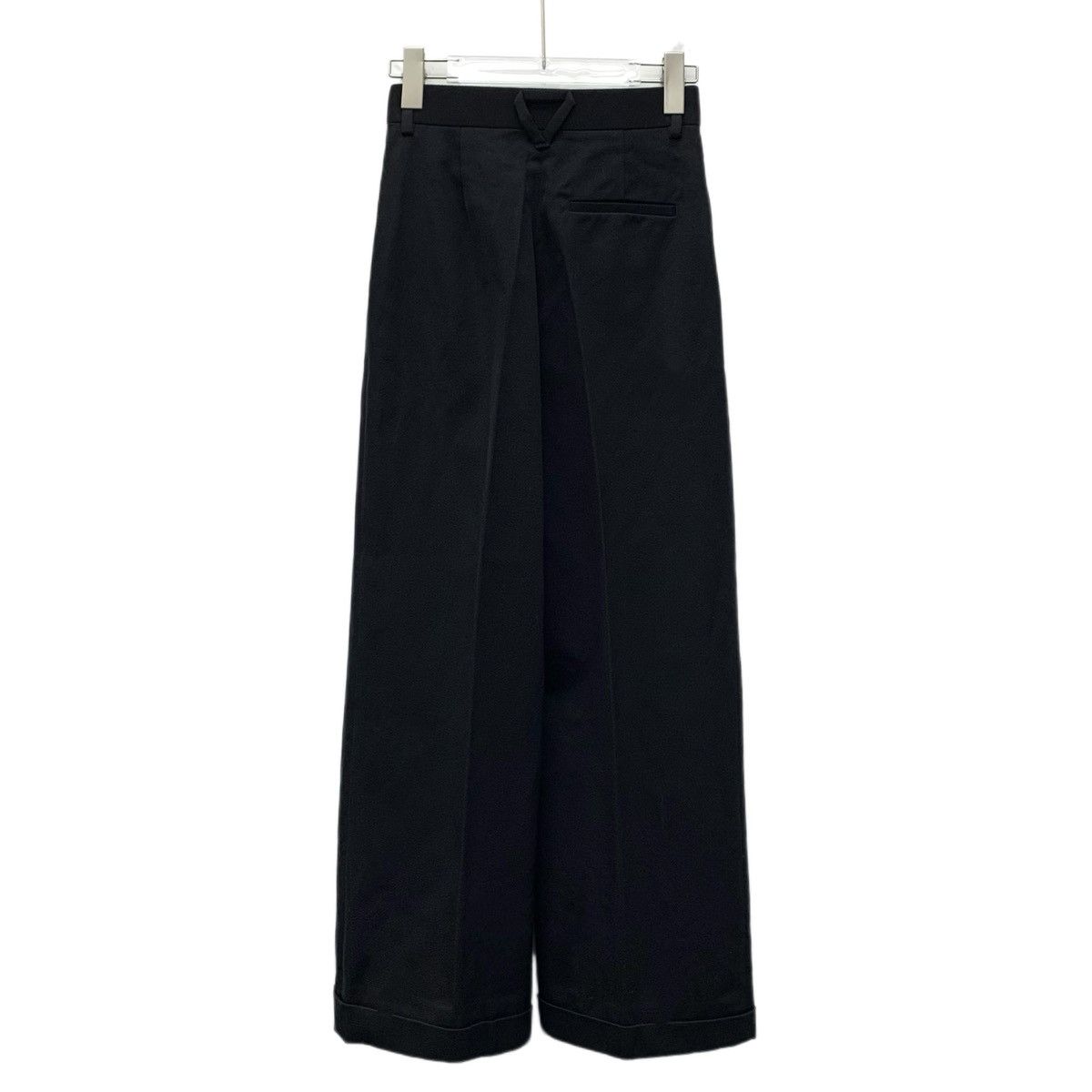 Bottega Veneta Bottega Veneta Black Wool Wide-leg Casual Pants K26WX Size 24" / US 00 / IT 34 - 2 Thumbnail