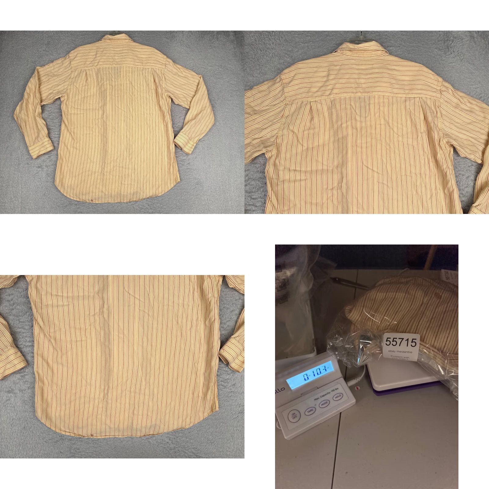 Tommy Bahama Tommy Bahama Shirt Men Large Yellow Button-Up Vertical Stripe 100% Tencel Slim Fit Casual Beach Aloha Size US L / EU 52-54 / 3 - 9 Thumbnail