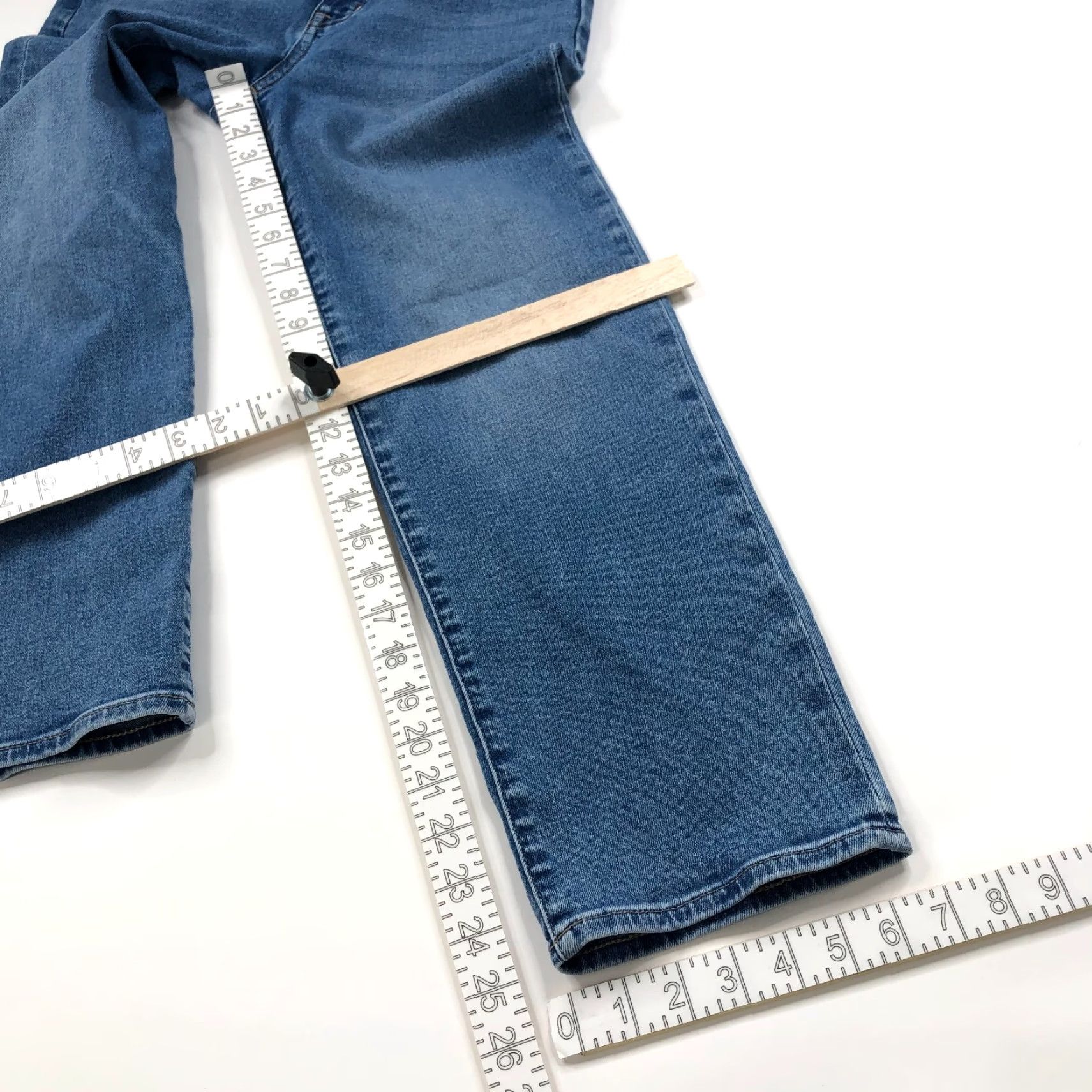 J.Crew J.CREW Factory Stovepipe 28p Petite Denim Jeans BlueMid Rise Jeans 5-Pocket Stretch Womens Petite 28P Blue Size 28" / US 6 / IT 42 - 3 Thumbnail