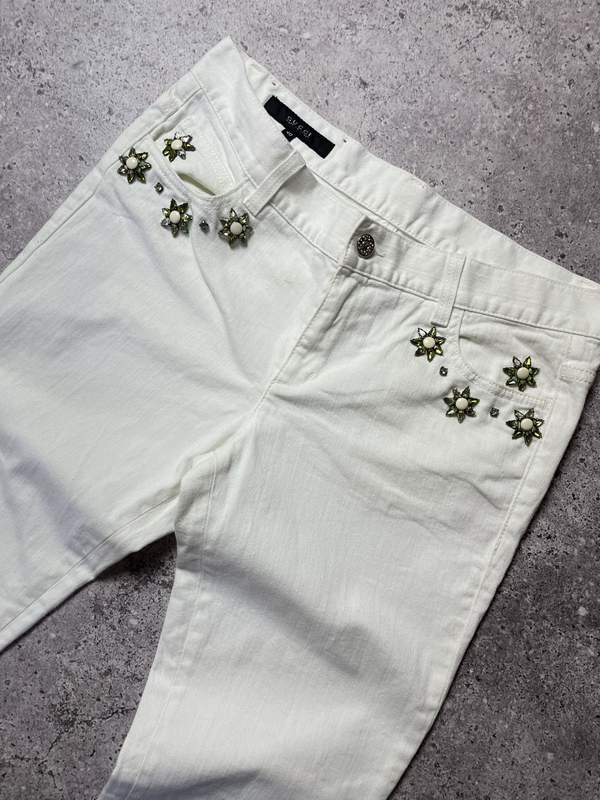 Gucci Gucci floral crystal-embellished skinny pants Size 27" / US 4 / IT 40 - 3 Thumbnail