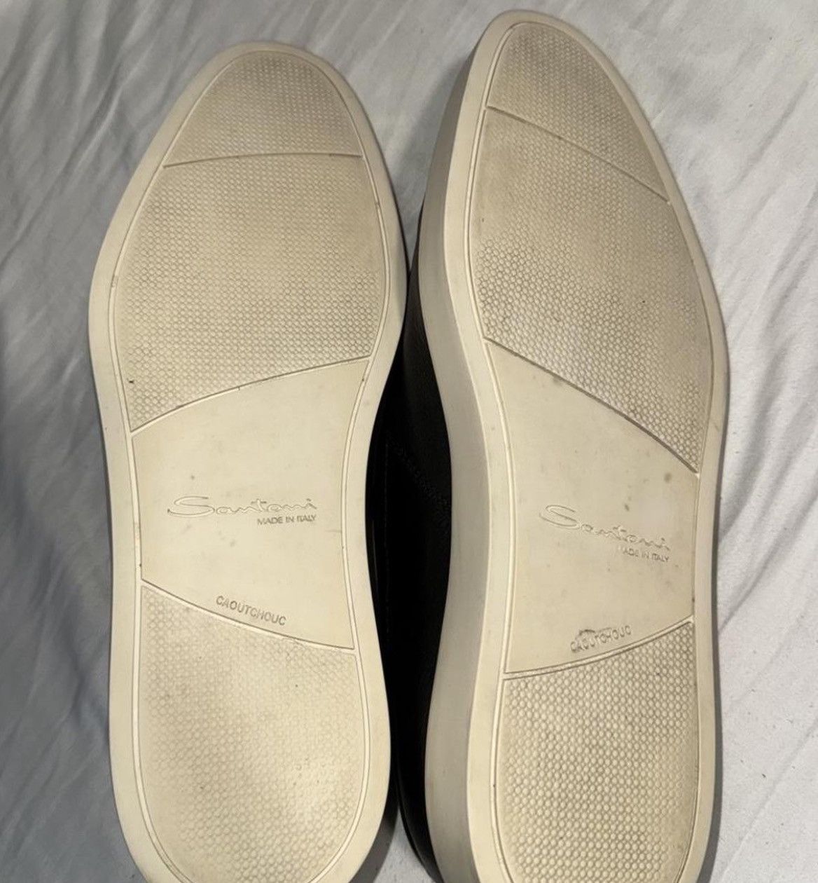 Santoni Santoni Black Leather SlipOn Loafers Sneakers Made in Italy Size US 10 / EU 43 - 6 Thumbnail