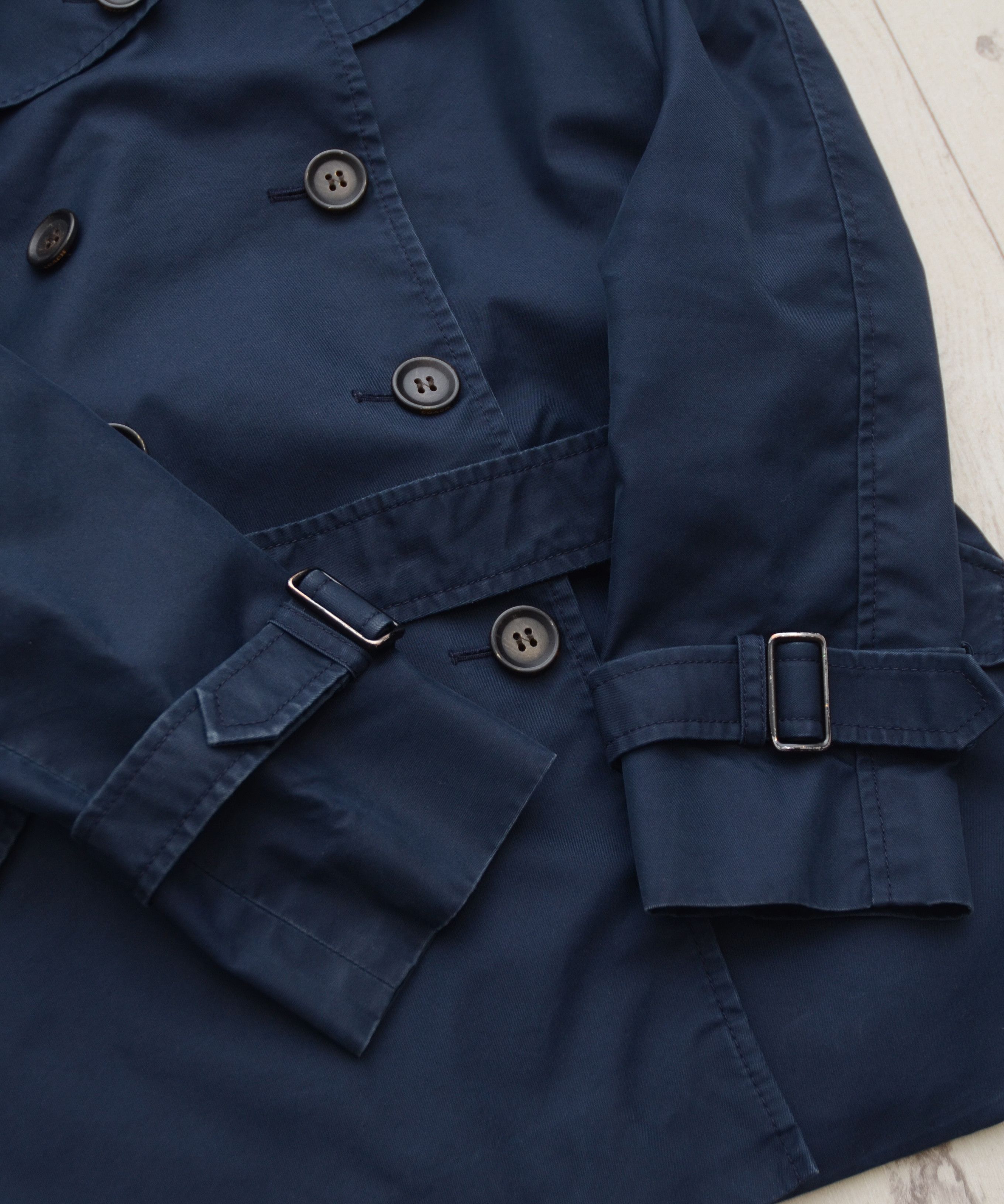 Coach Coach Blue Navy Trench Women’s Coat Jacket The Trench RARE Size S / US 4 / IT 40 - 6 Thumbnail