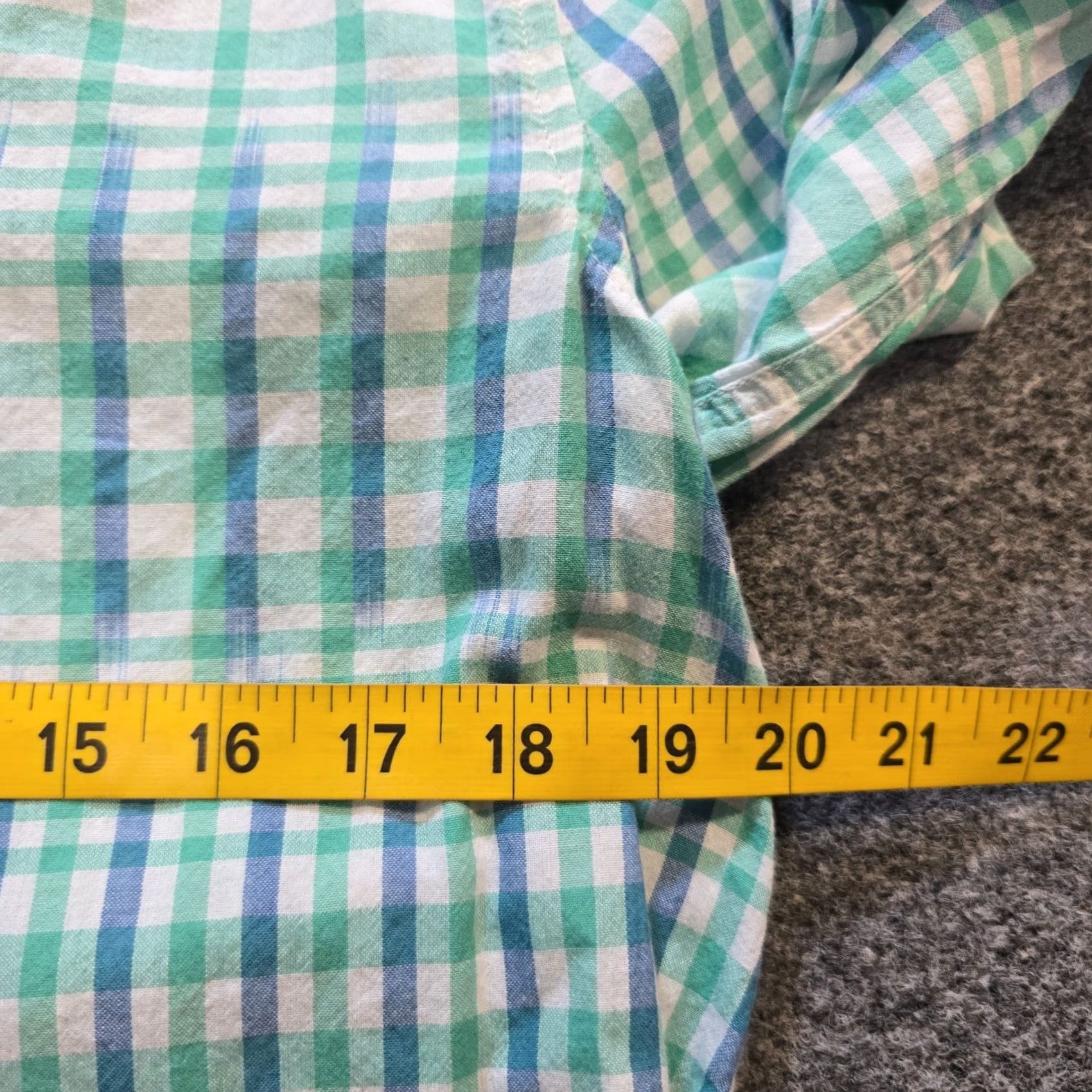 J.Crew J.CREW Top Womens Size 6 Blue Green Striped Plaid Popover Long Sleeve Blouse Shirt Casual Mens? Womens Size M / US 6-8 / IT 42-44 - 5 Thumbnail