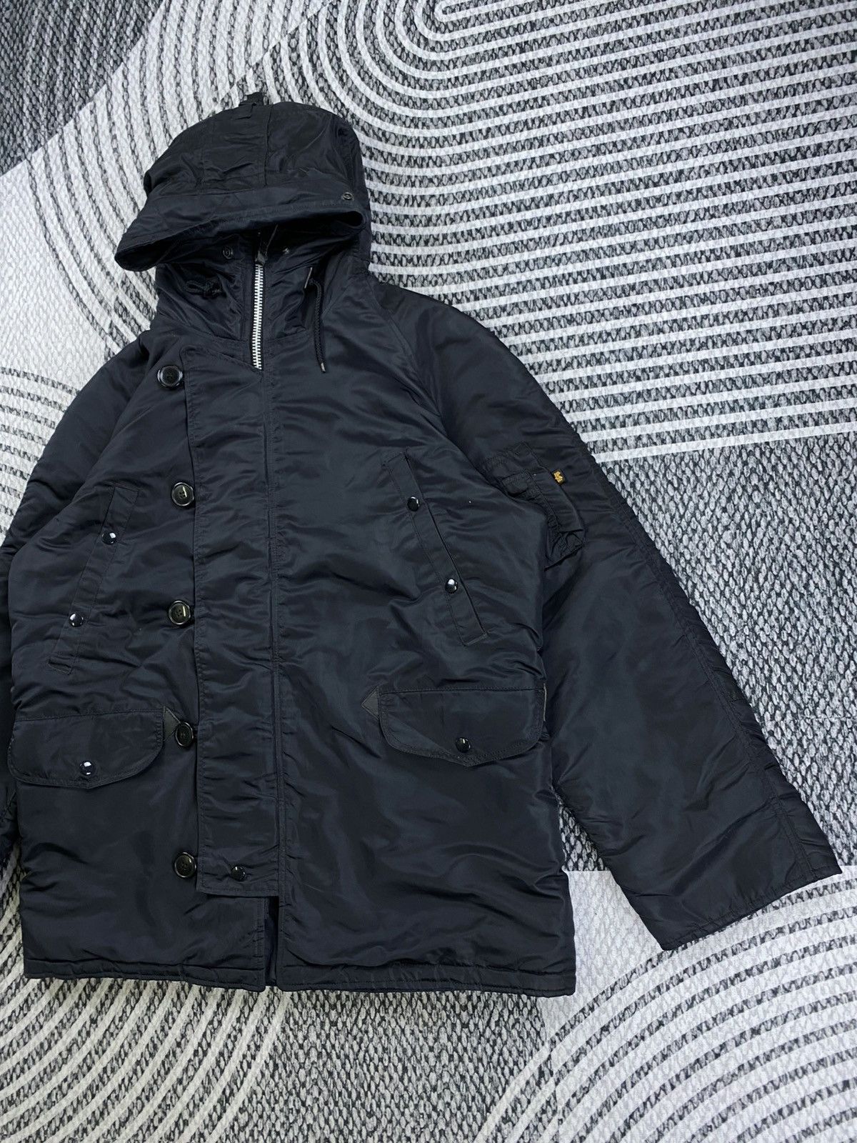 Alpha Industries Vintage Alpha Industries Premium Black Parka Jacket Size US XL / EU 56 / 4 - 5 Thumbnail