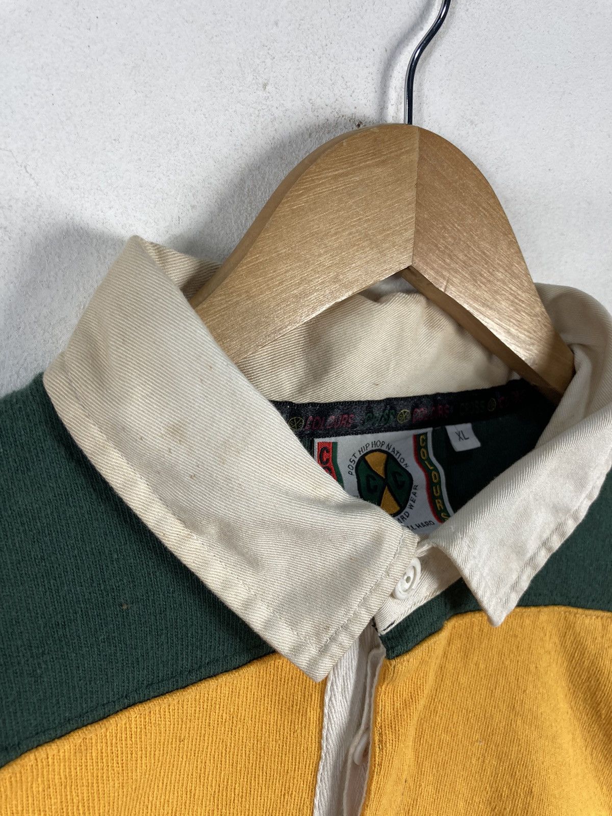 Cross Colours × Rap Tees × Vintage Vintage Cross Colours Post Hiphop Nation Og Polo Rugby Size US XL / EU 56 / 4 - 7 Thumbnail
