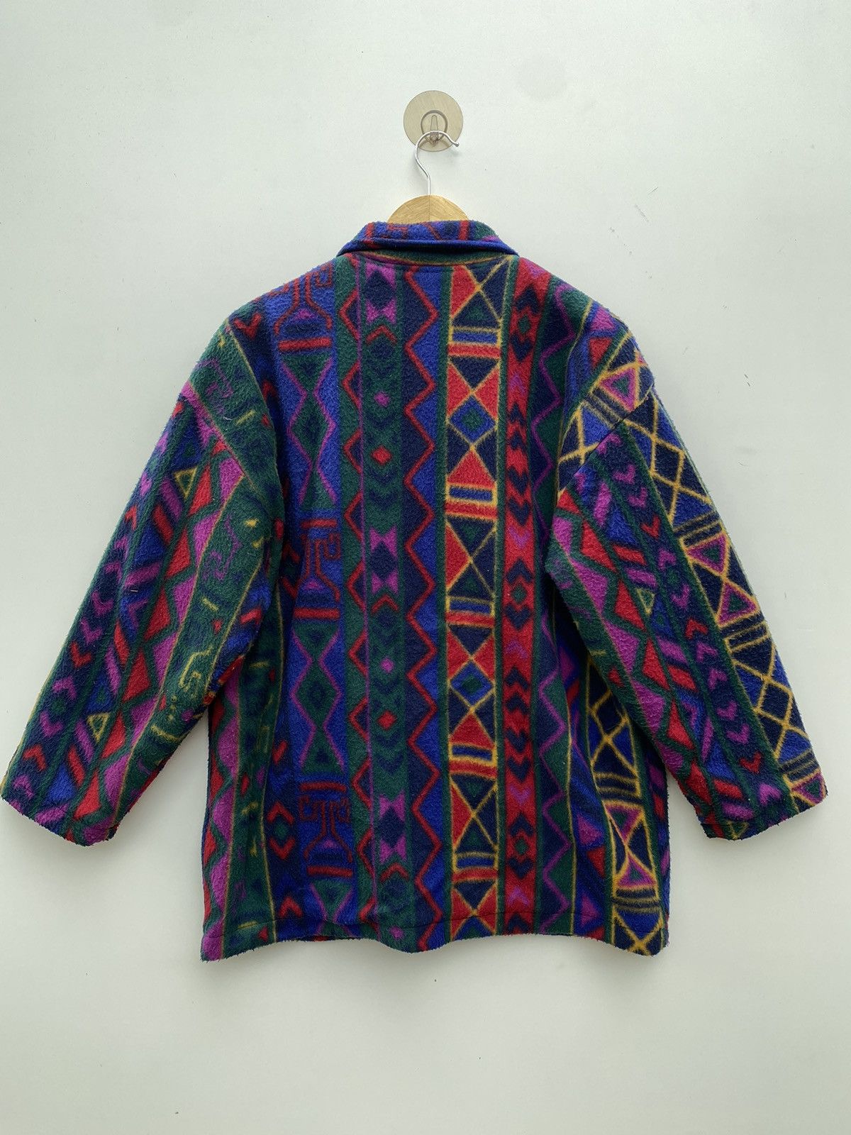 Japanese Brand Lucupe Wool Jacket Colourfull Design Size US L / EU 52-54 / 3 - 2 Thumbnail