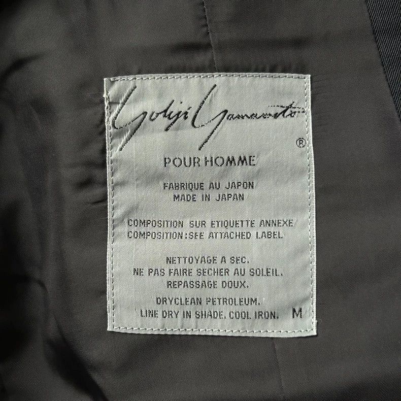 Yohji Yamamoto Yohji Yamamoto Yohji Yamamoto Navy Blue Wool Blazer Size US M / EU 48-50 / 2 - 6 Thumbnail