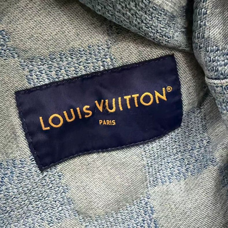 Louis Vuitton Louis Vuitton Fei Dong Co-branded Blue Plaid Worn-Out Deni Size US L / EU 52-54 / 3 - 5 Thumbnail