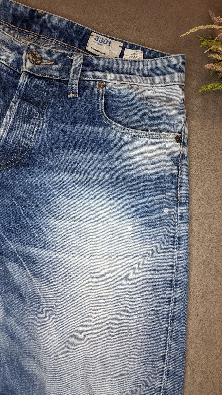 G-Star × If Six Was Nine × Le Grande Bleu (L.G.B.) G-Star Y2K vintage faded washed denim distressed pants Size US 34 / EU 50 - 3 Thumbnail